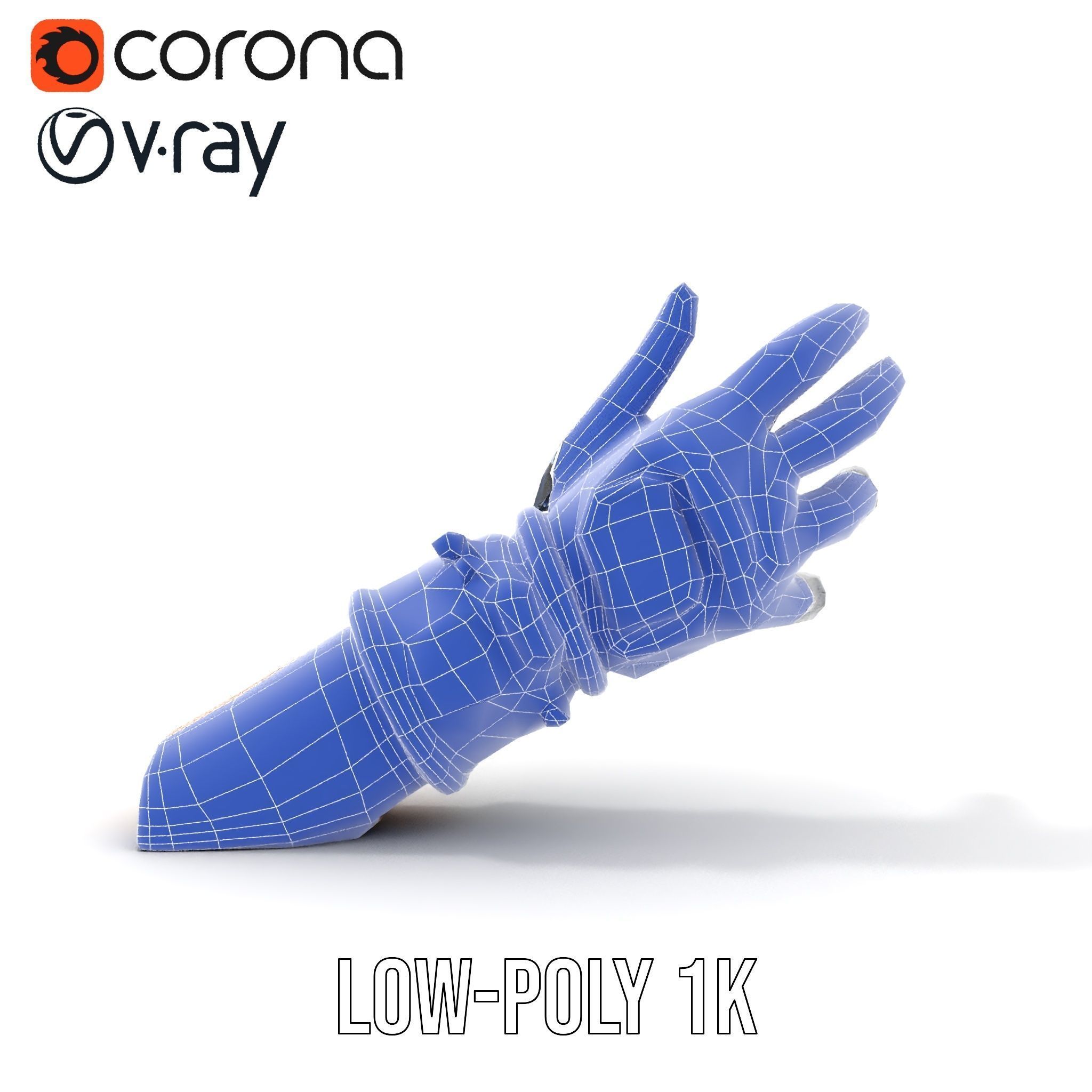Futuristic Robotic Glove Model Pack Low-poly 3D model_28