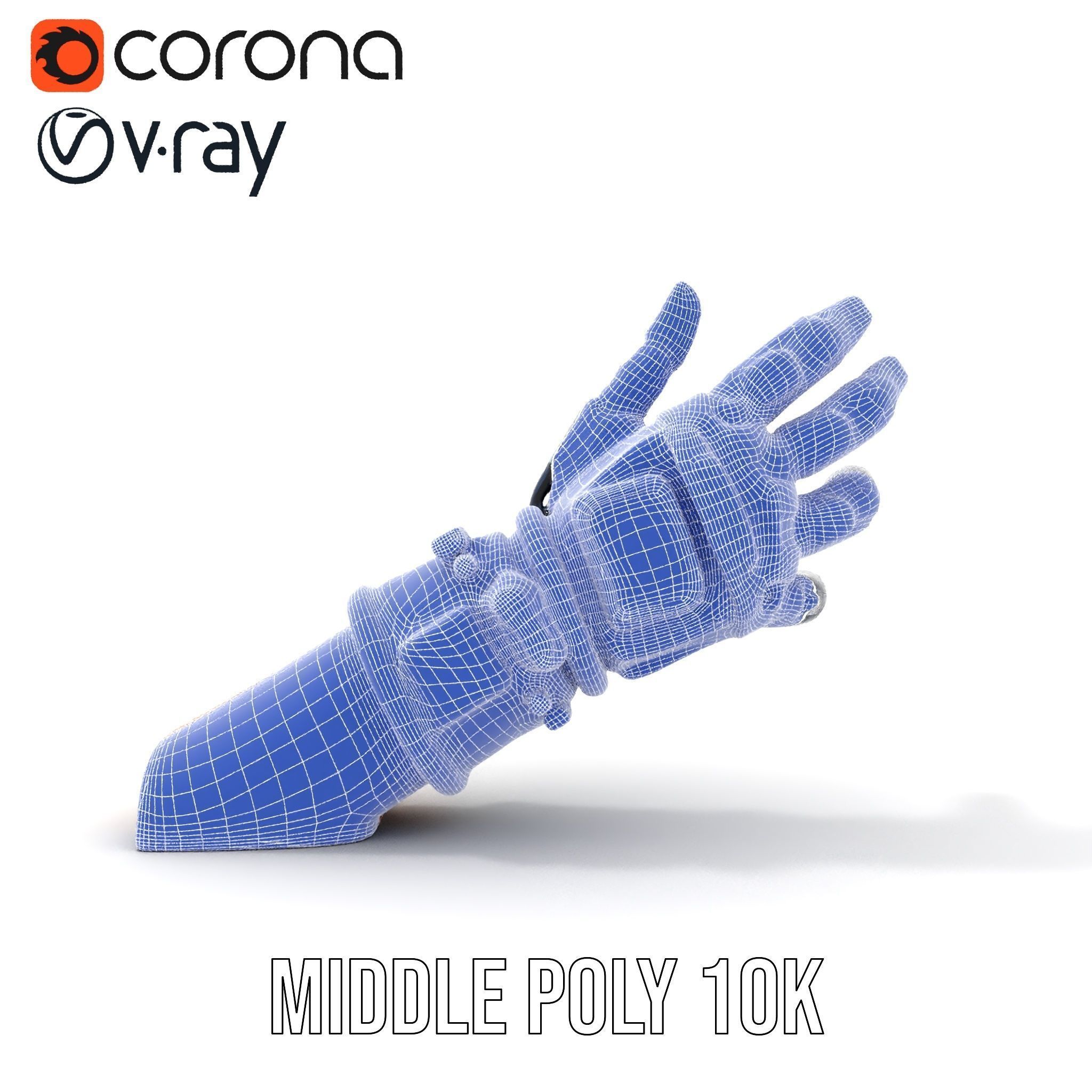 Futuristic Robotic Glove Model Pack Low-poly 3D model_27