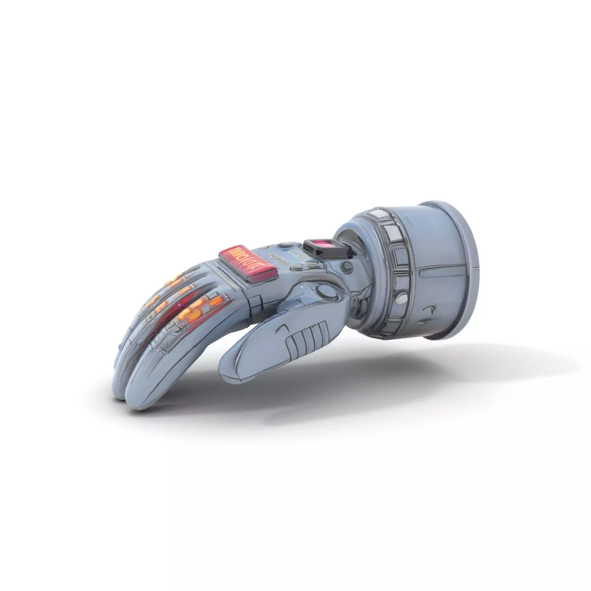 Futuristic Robotic Glove Model Pack with LED Lights Low-poly 3D model_0