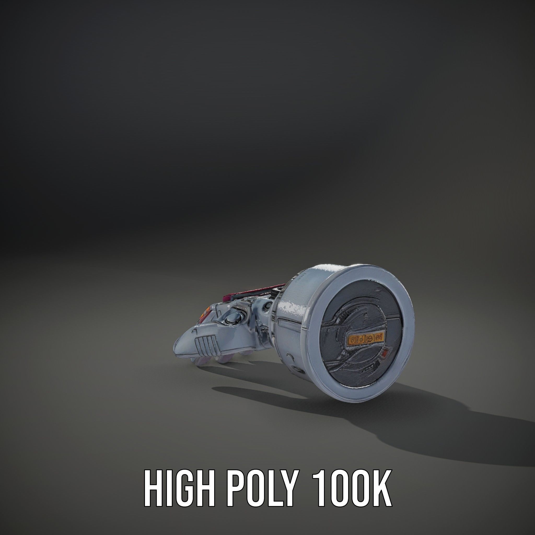 Futuristic Robotic Glove Model Pack with LED Lights Low-poly 3D model_9