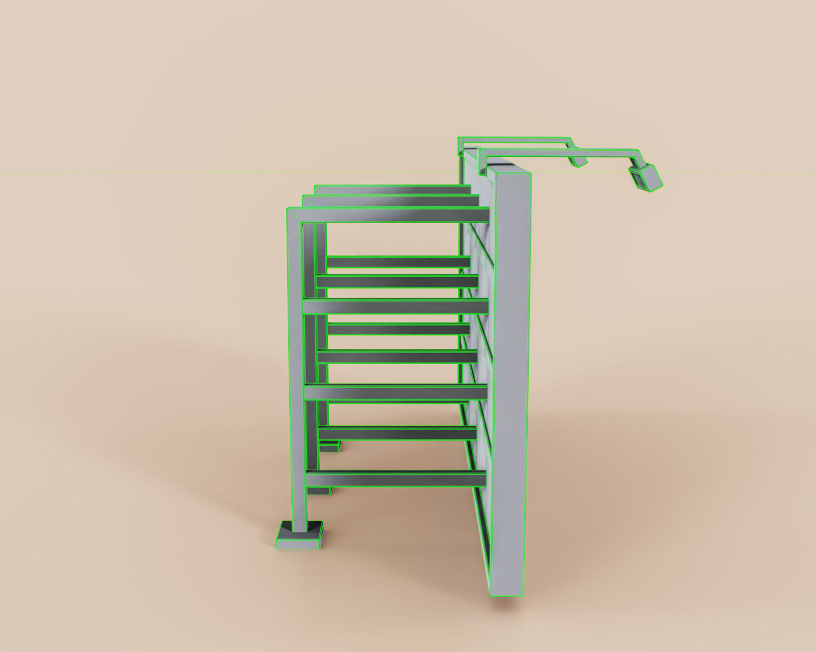 Advertising Billboard Panel Type B Low-poly 3D model_11