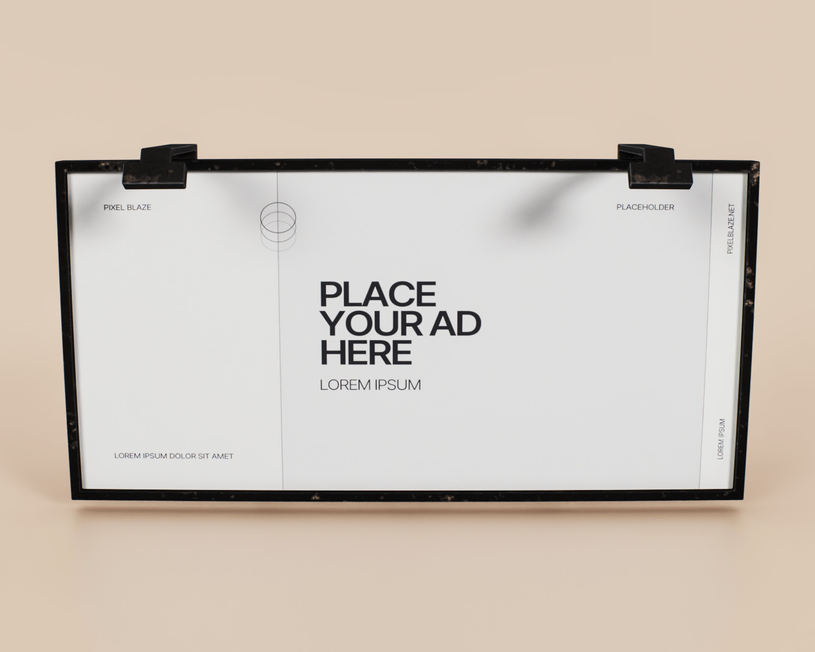 Advertising Billboard Panel Type B Low-poly 3D model_1