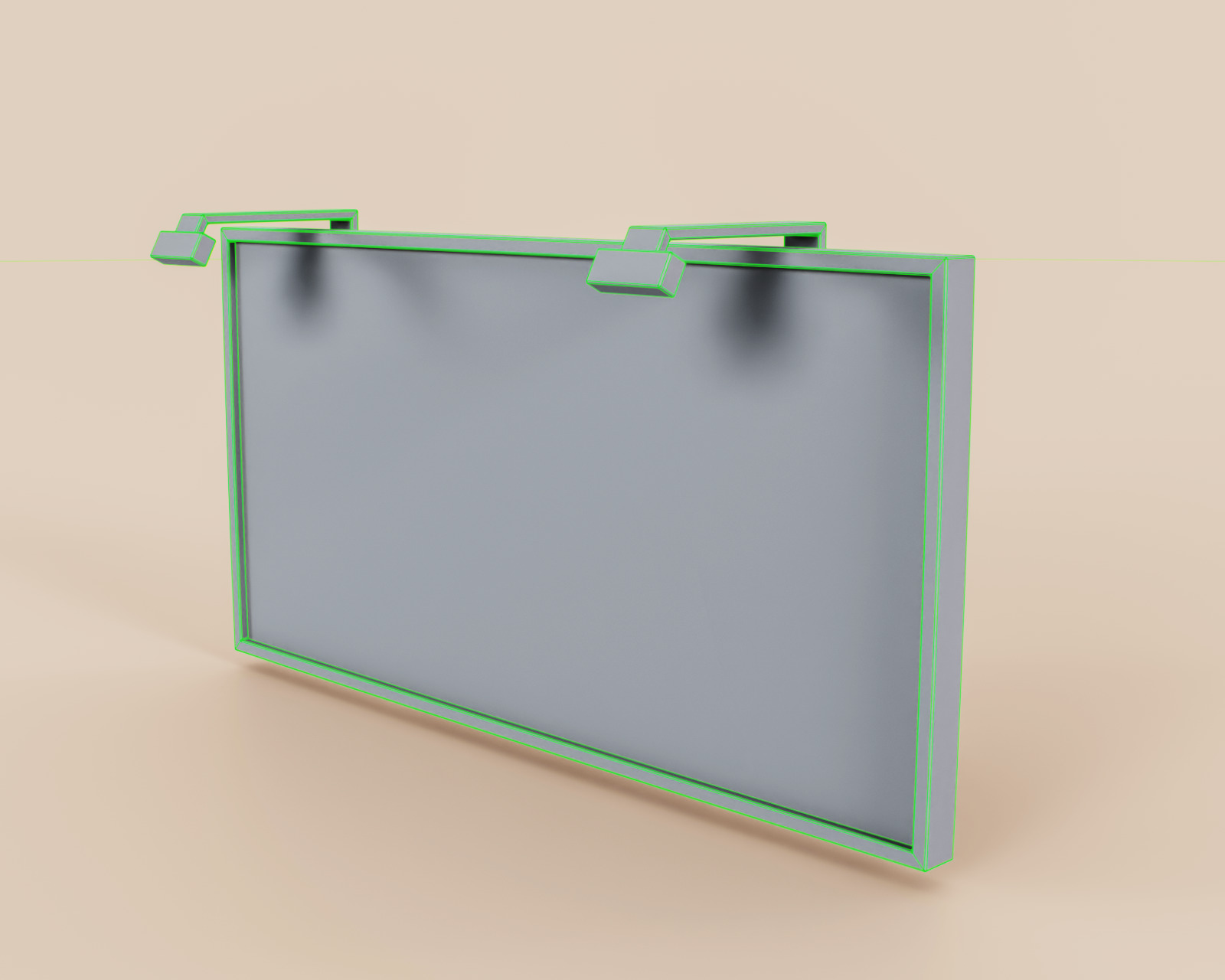 Advertising Billboard Panel Type B Low-poly 3D model_16