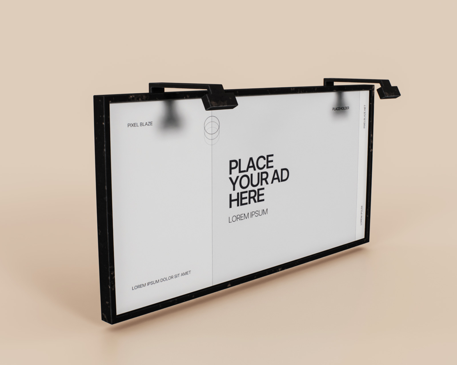Advertising Billboard Panel Type B Low-poly 3D model_2