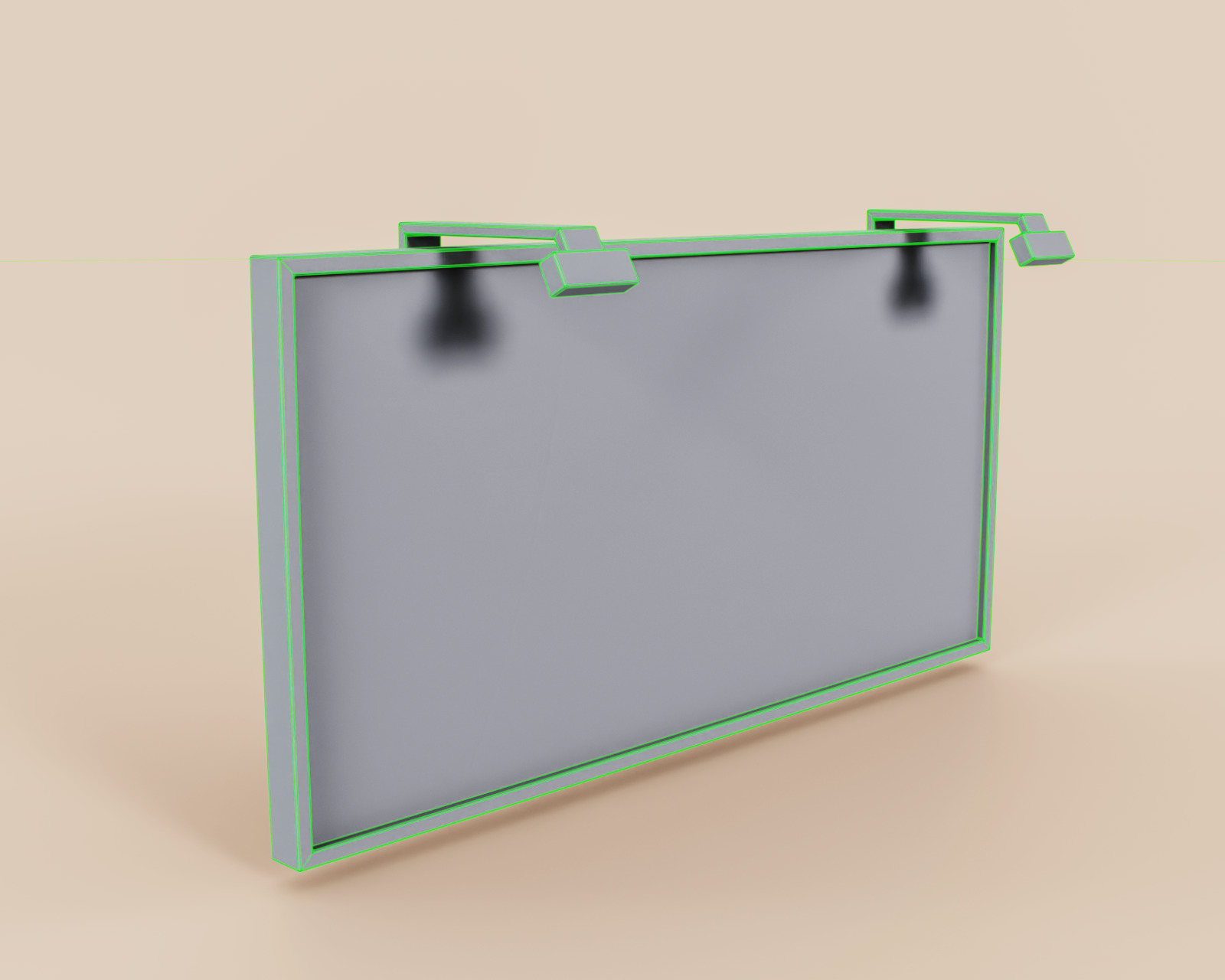 Advertising Billboard Panel Type B Low-poly 3D model_10