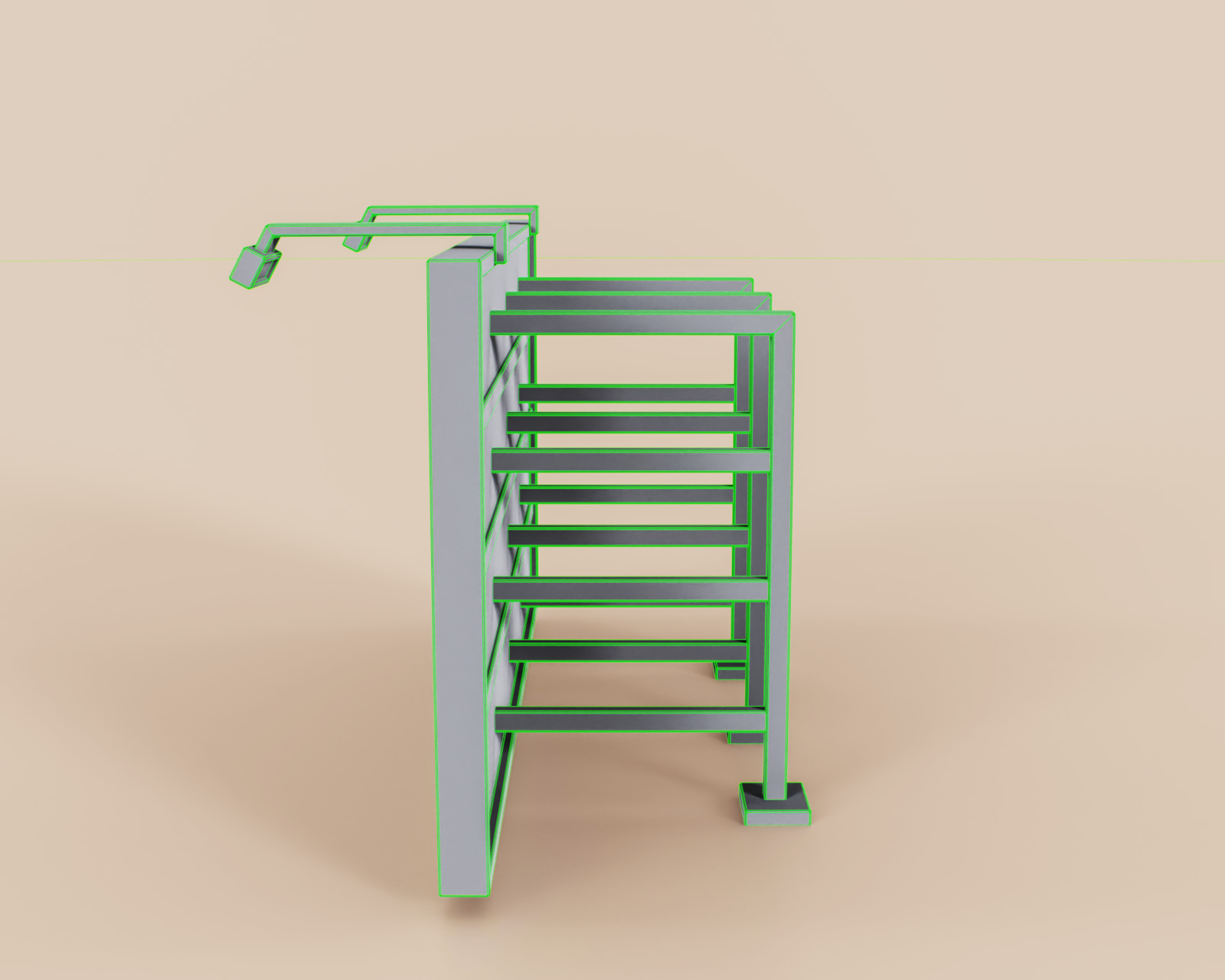 Advertising Billboard Panel Type B Low-poly 3D model_15