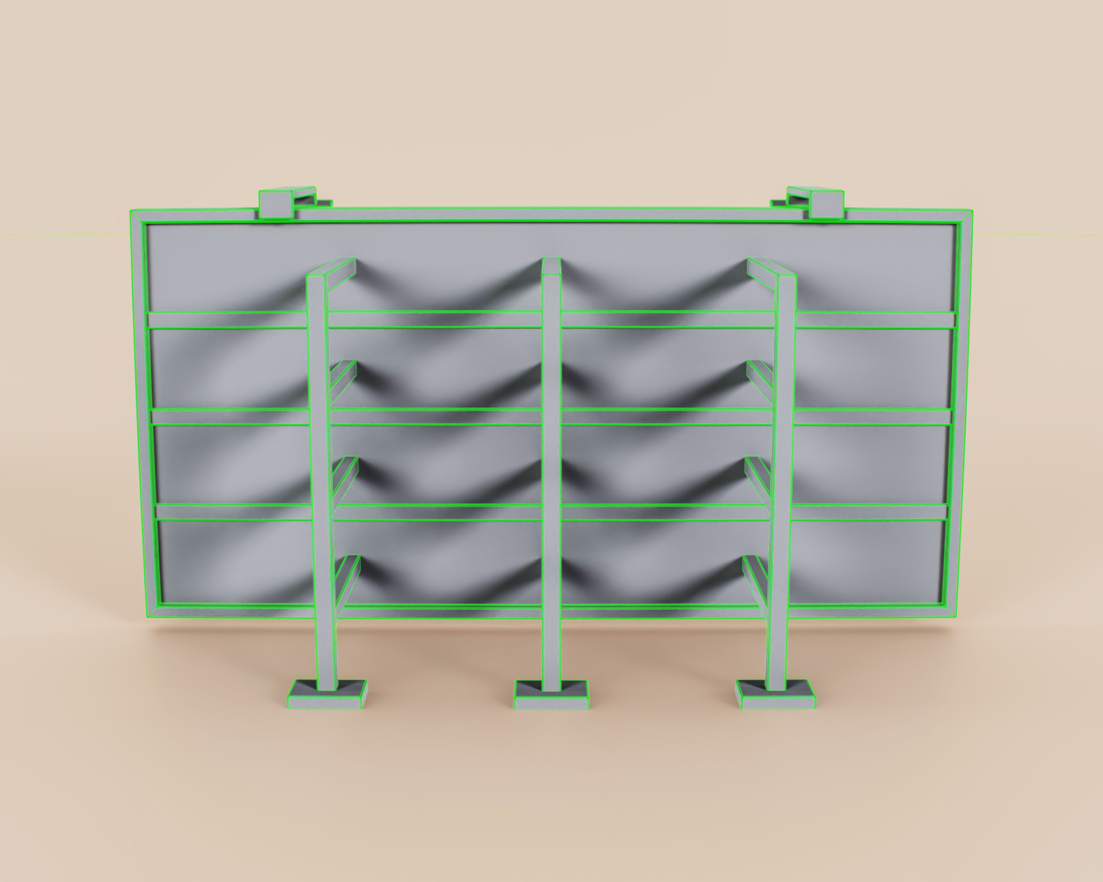 Advertising Billboard Panel Type B Low-poly 3D model_13