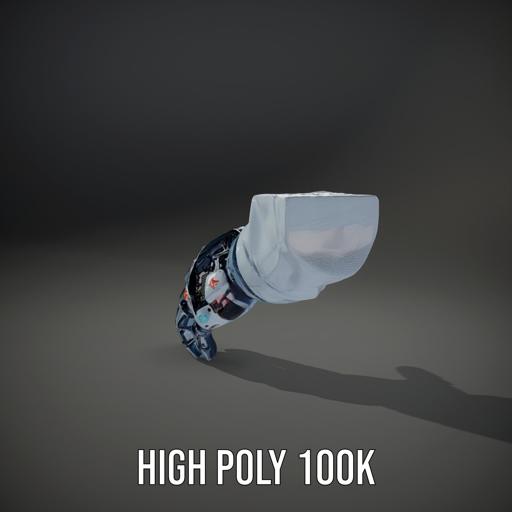 Futuristic Robotic Hand Model Pack Low-poly 3D model_9