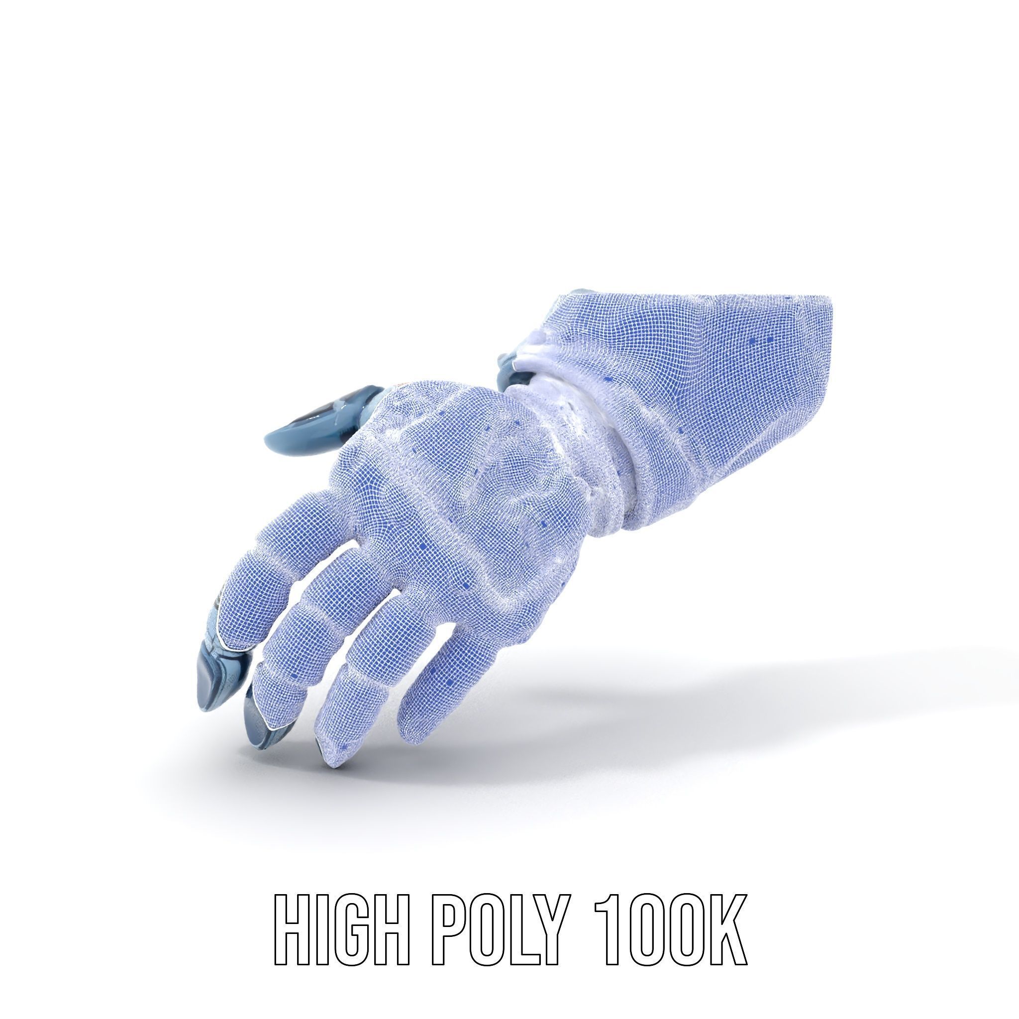 Futuristic Robotic Hand Model Pack Low-poly 3D model_5