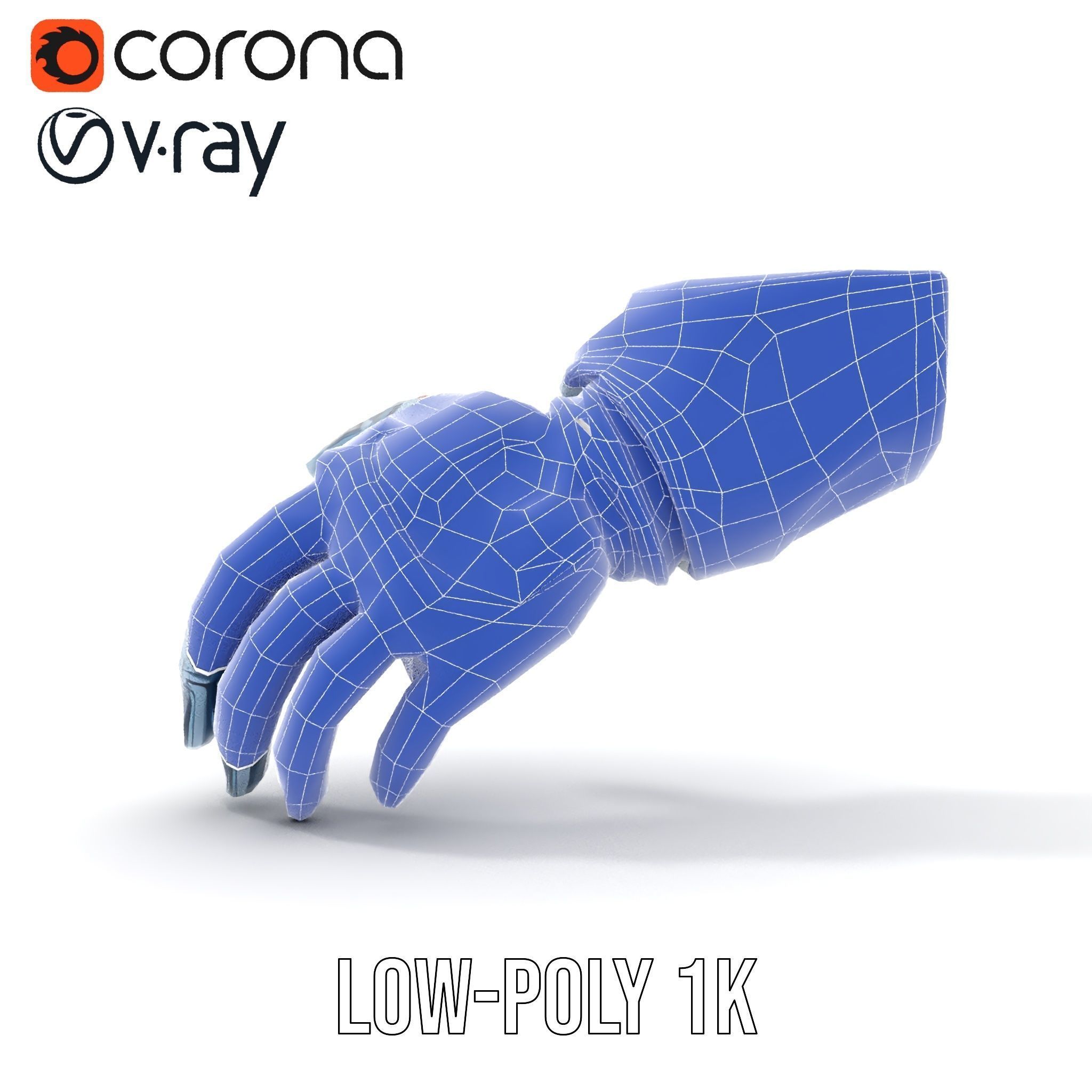 Futuristic Robotic Hand Model Pack Low-poly 3D model_18