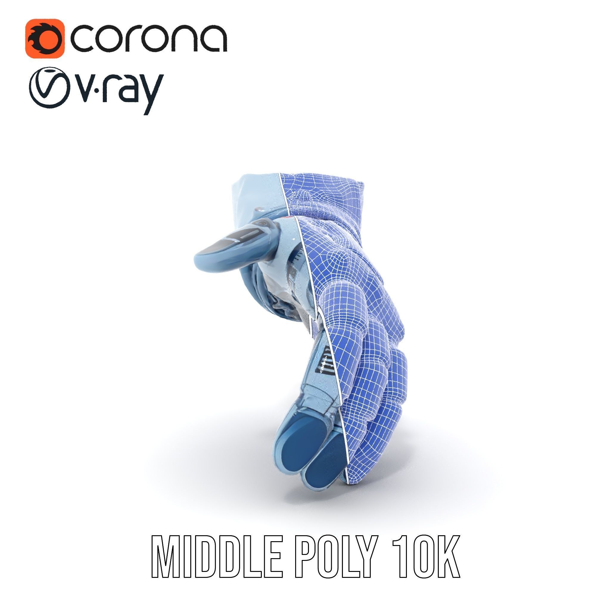 Futuristic Robotic Hand Model Pack Low-poly 3D model_31