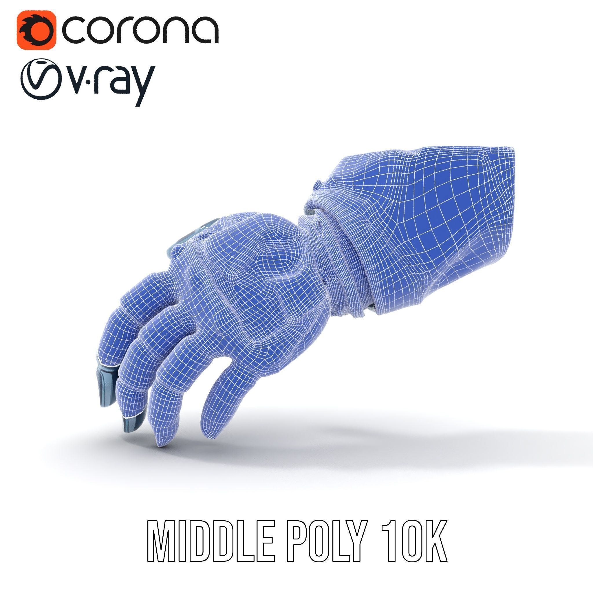 Futuristic Robotic Hand Model Pack Low-poly 3D model_28
