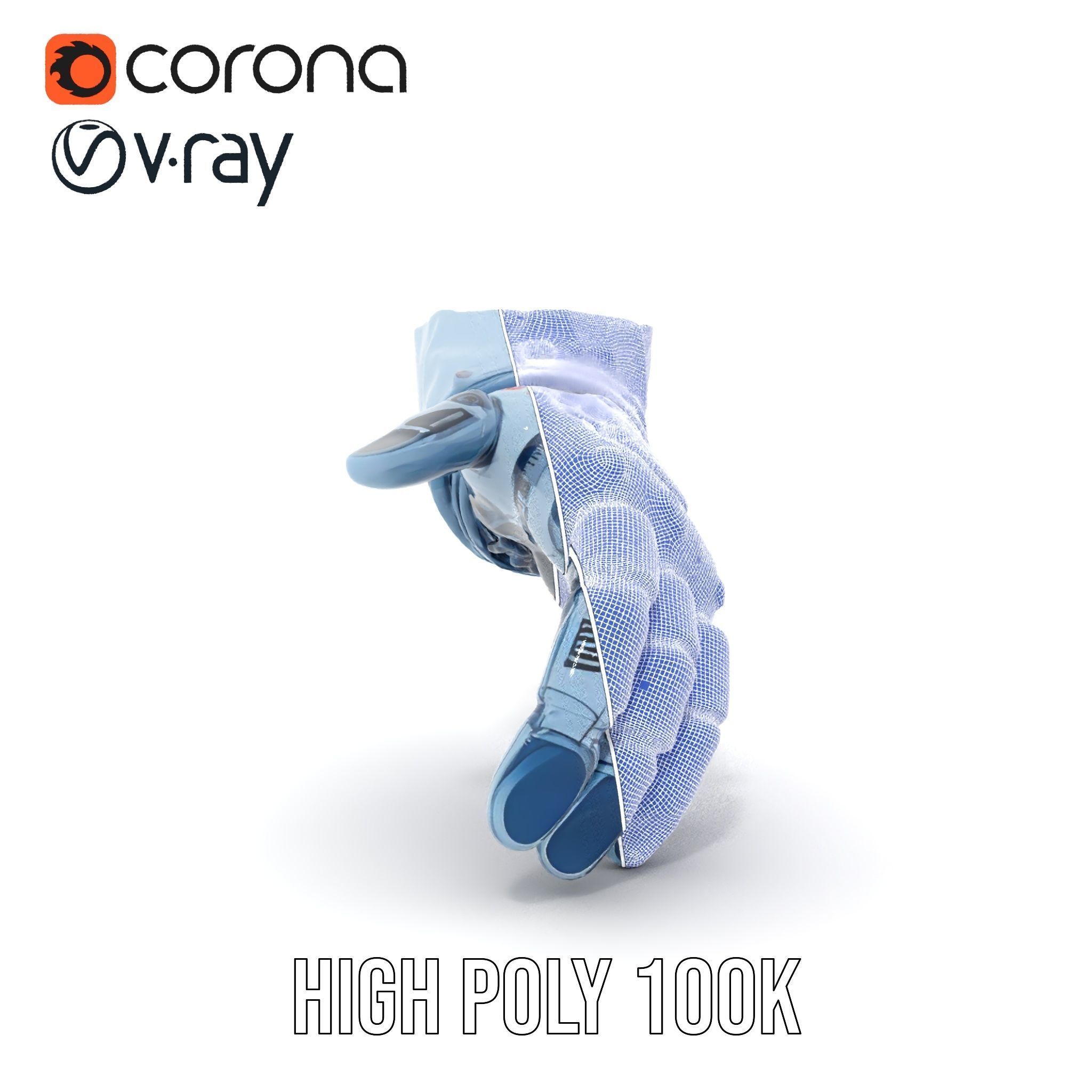 Futuristic Robotic Hand Model Pack Low-poly 3D model_34