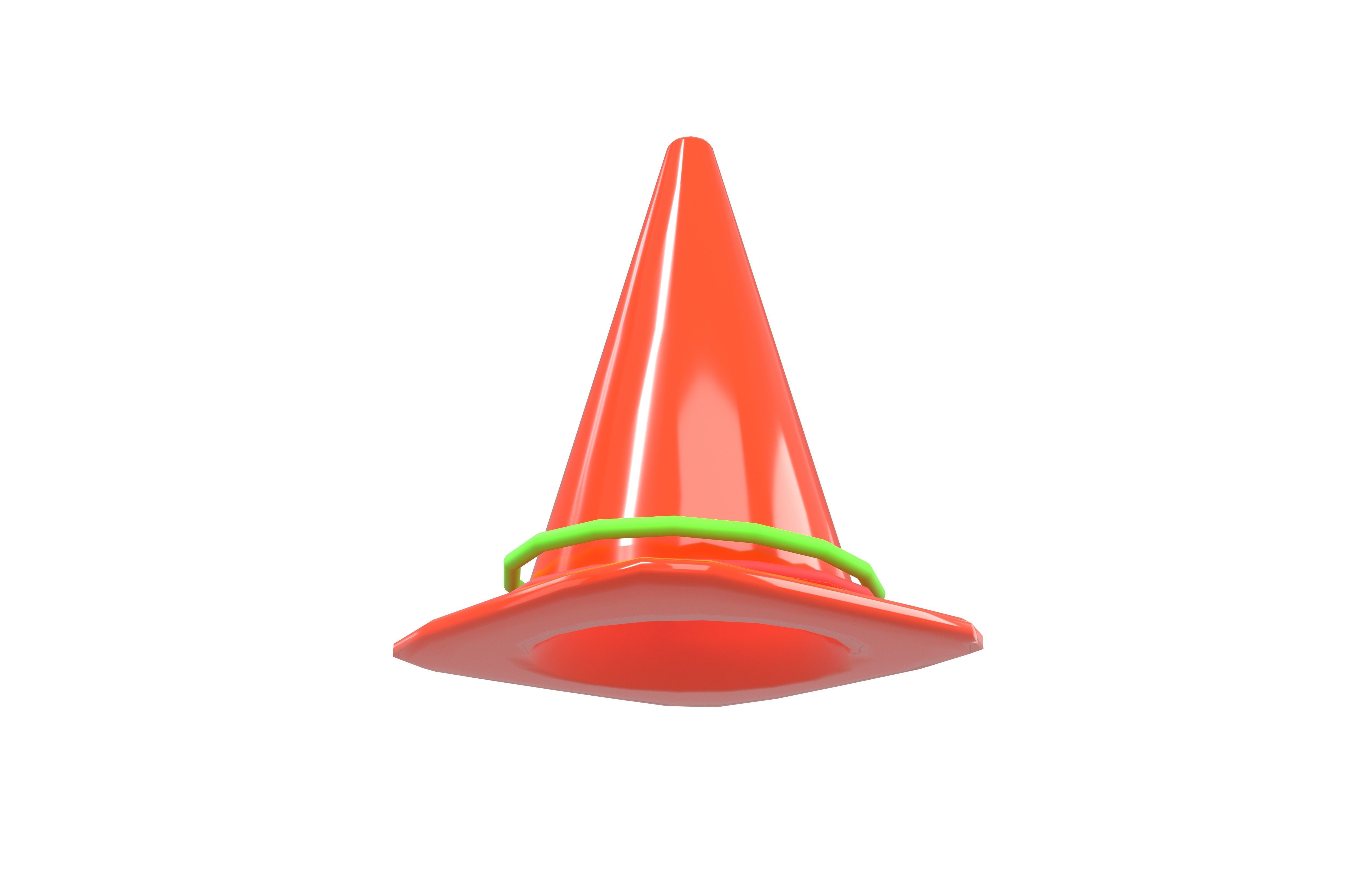 Plastic Cone Game v1 004 Low-poly 3D model_3