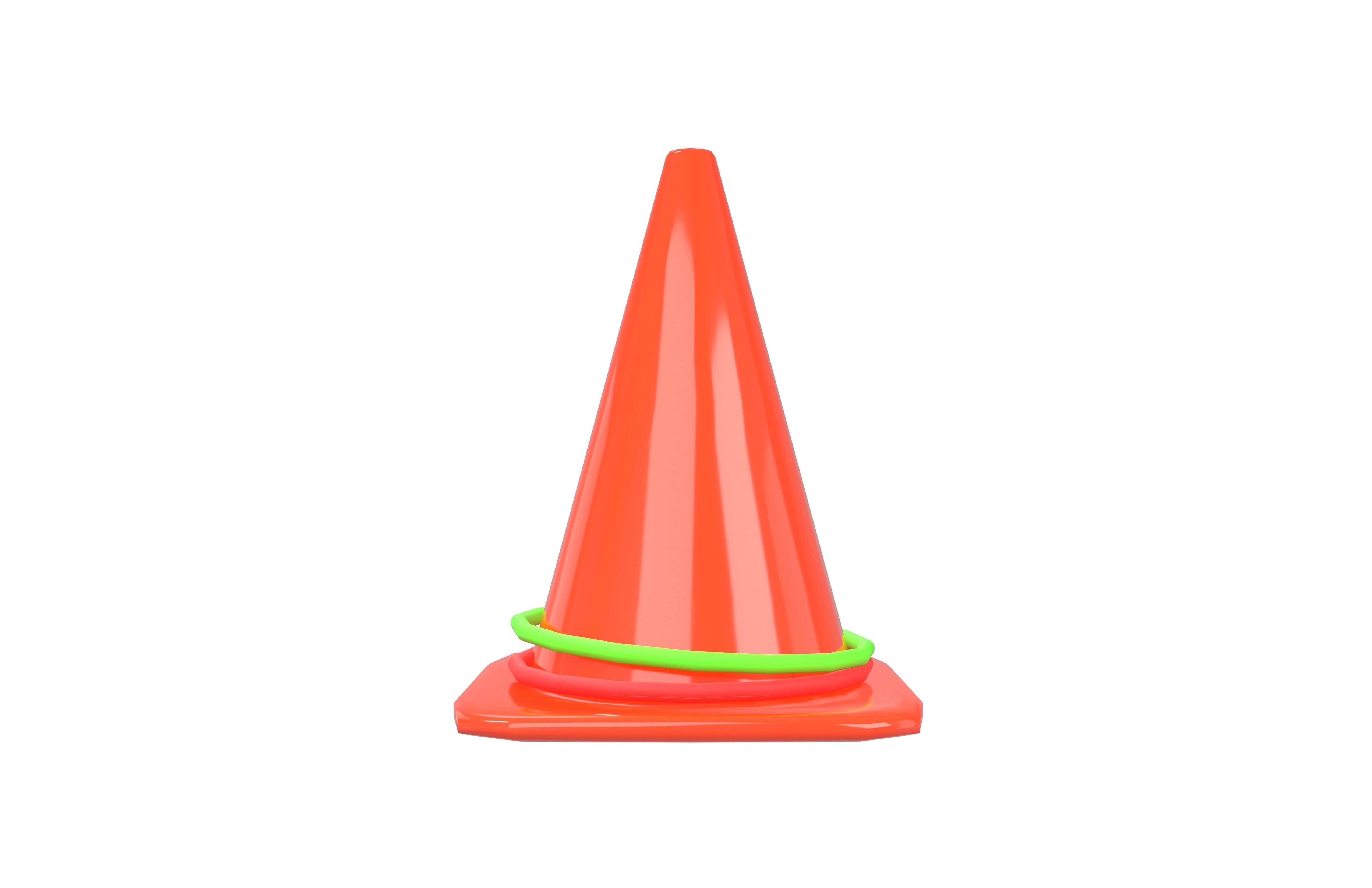 Plastic Cone Game v1 004 Low-poly 3D model_2