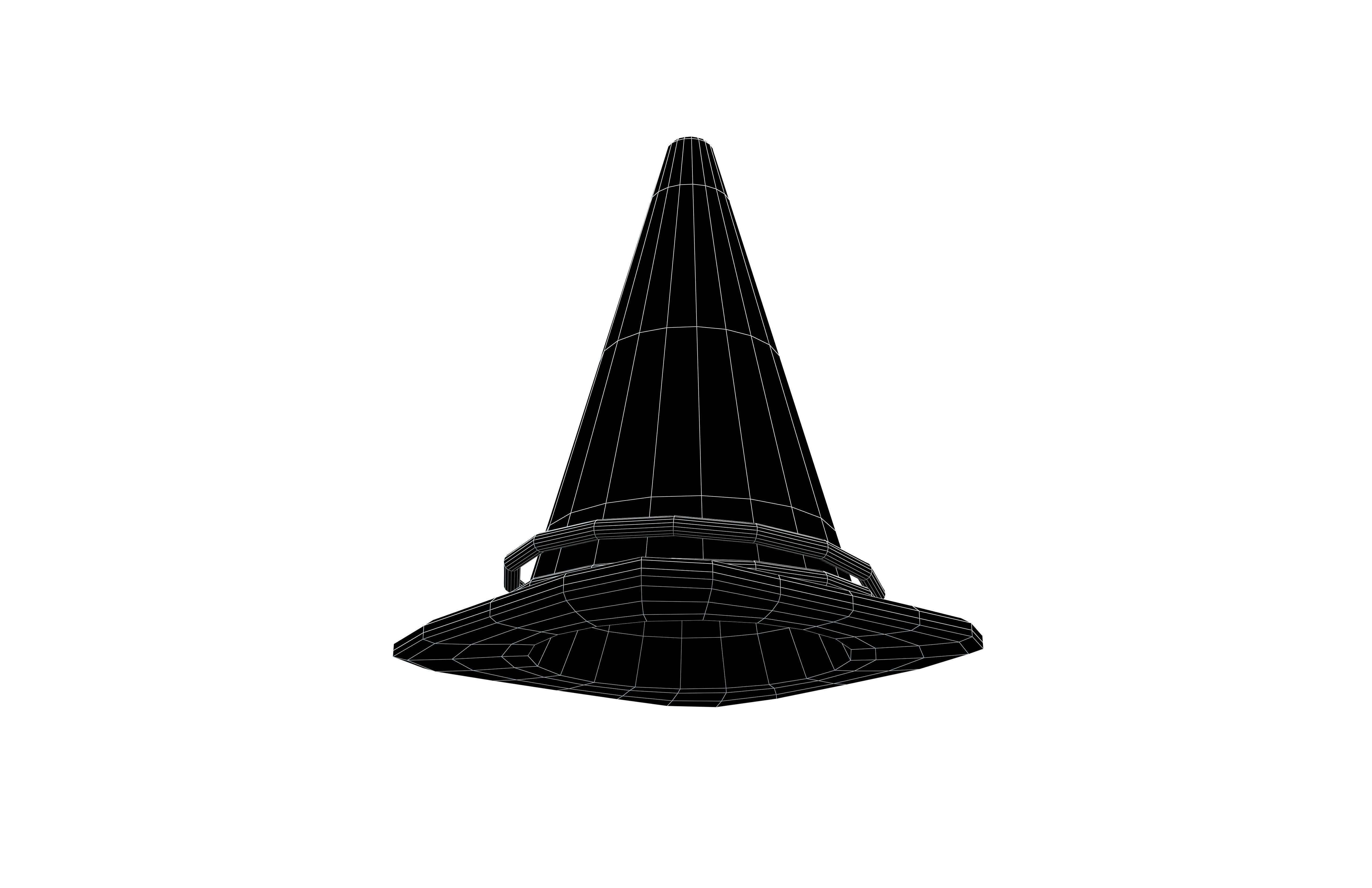 Plastic Cone Game v1 004 Low-poly 3D model_5