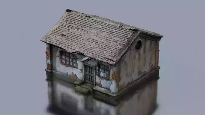 Old Countryside House Low-poly 3D model