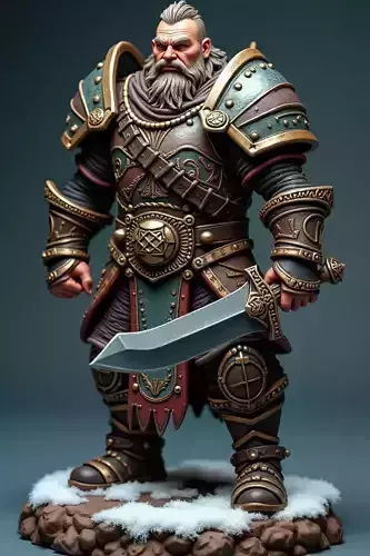 Dwarf in the style of the game Warhammer