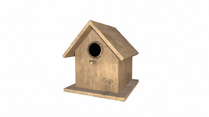 Bird Home Wood Low-poly 3D model