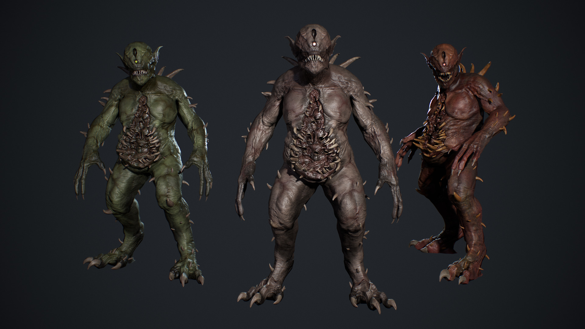 Nightmare Monster pack 3D Model Collection_11