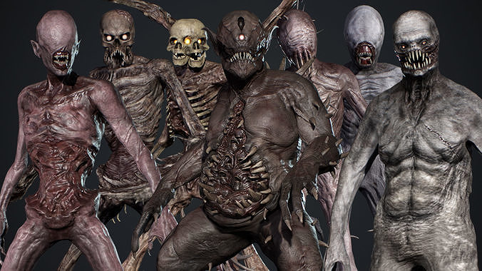 Nightmare Monster pack 3D Model Collection