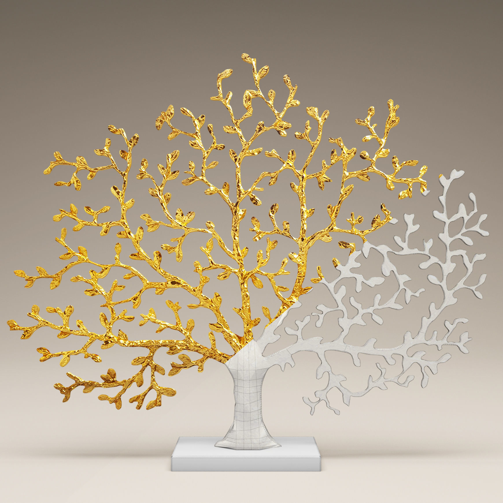 statuette tree 3D model_6