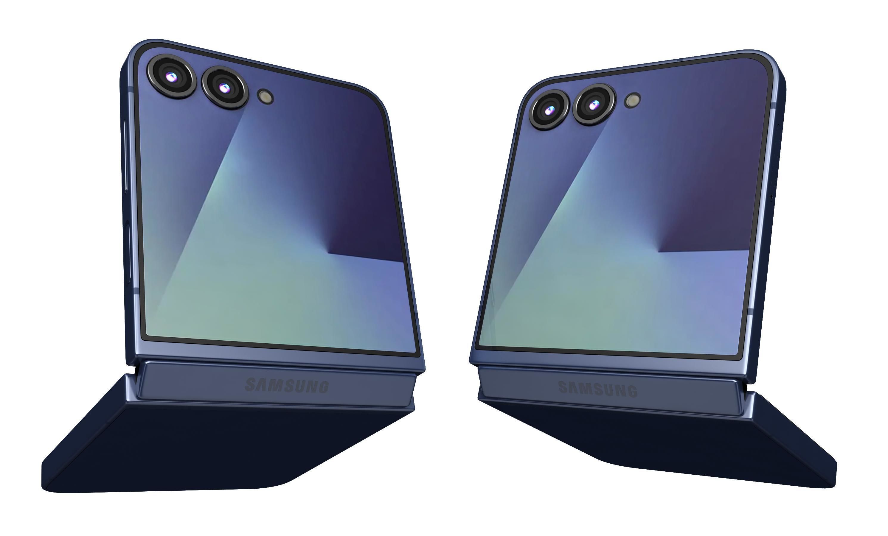 Samsung Galaxy Z Flip7 Blue Shadow 3D model_4