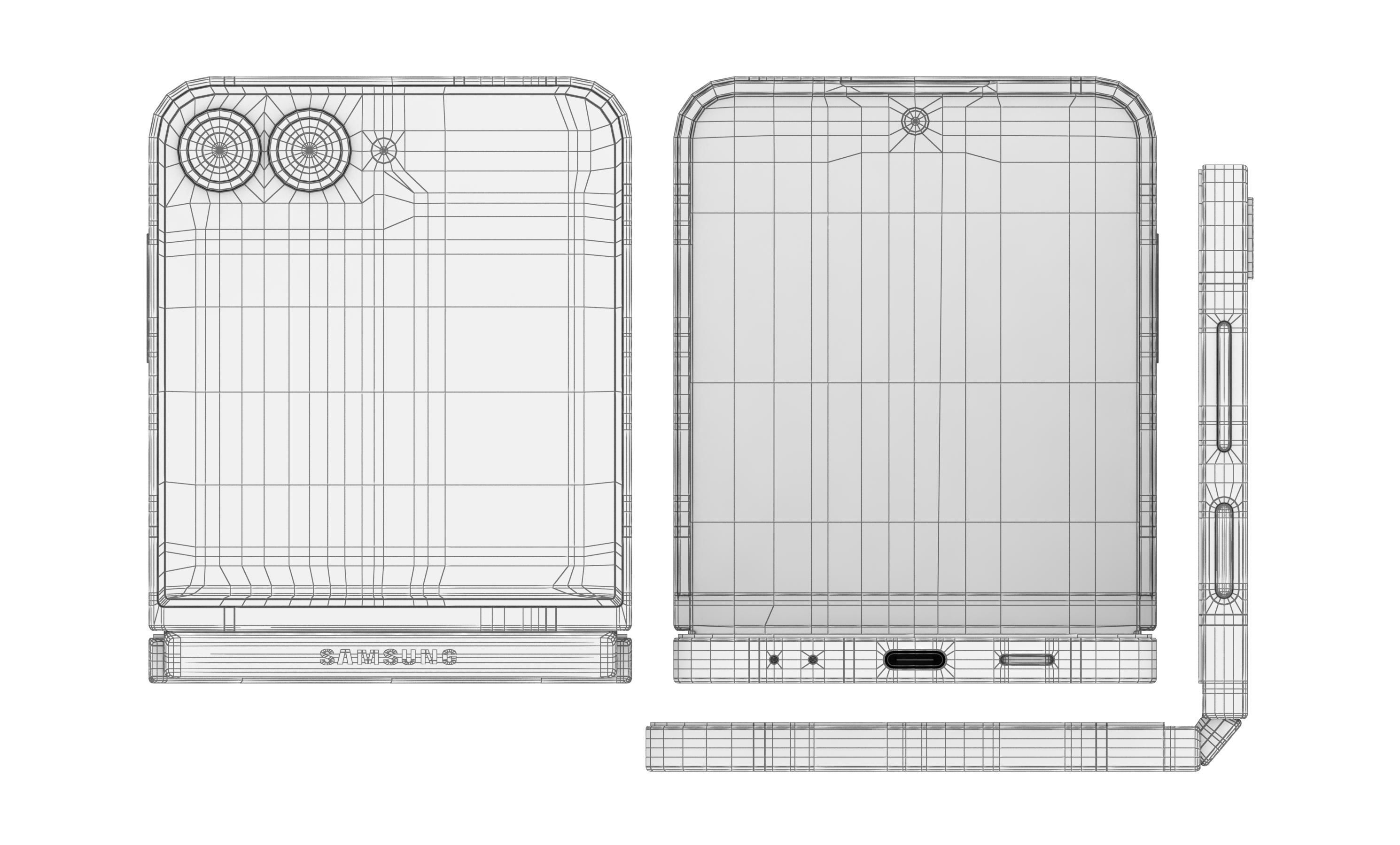 Samsung Galaxy Z Flip7 Blue Shadow 3D model_19