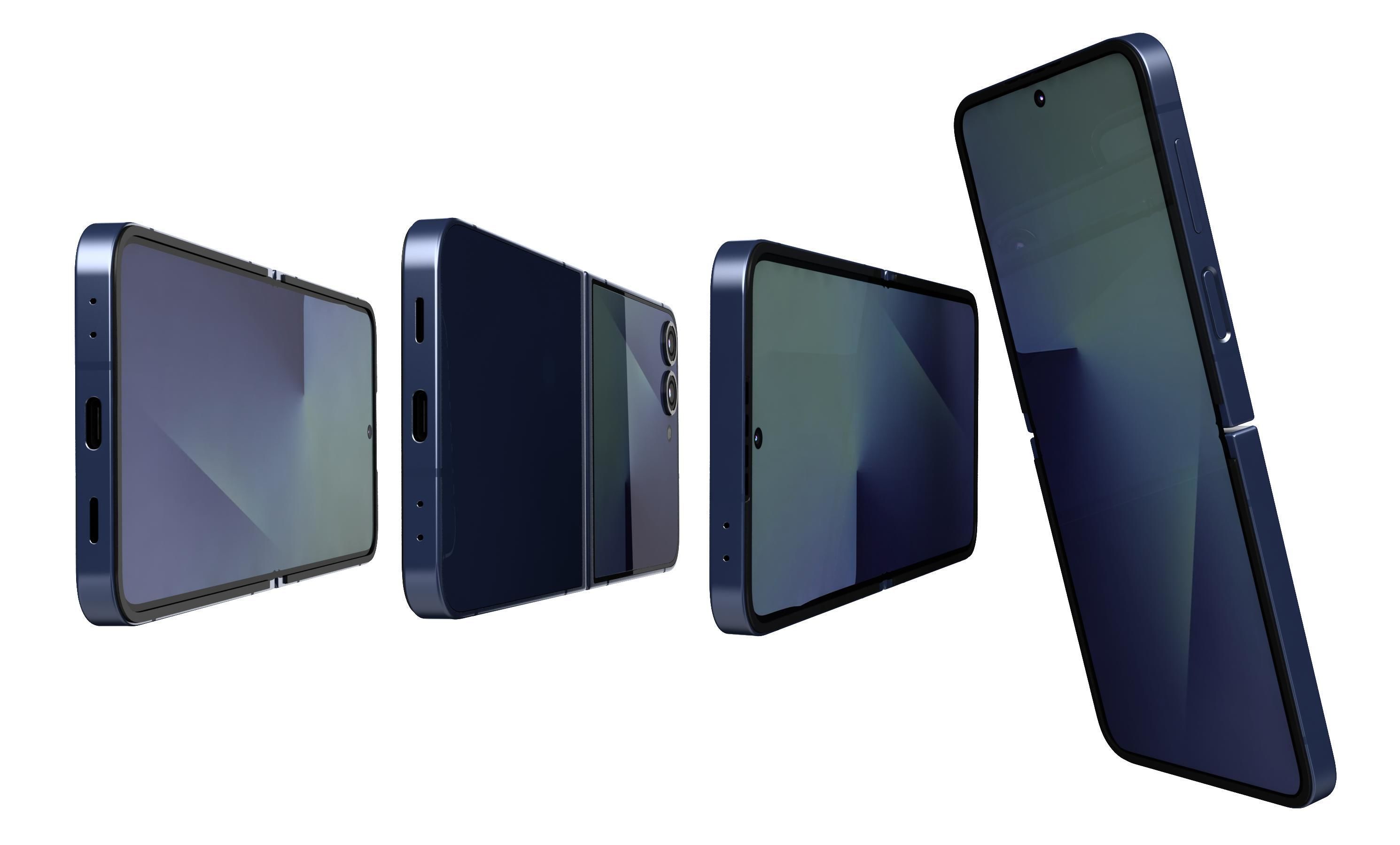 Samsung Galaxy Z Flip7 Blue Shadow 3D model_11