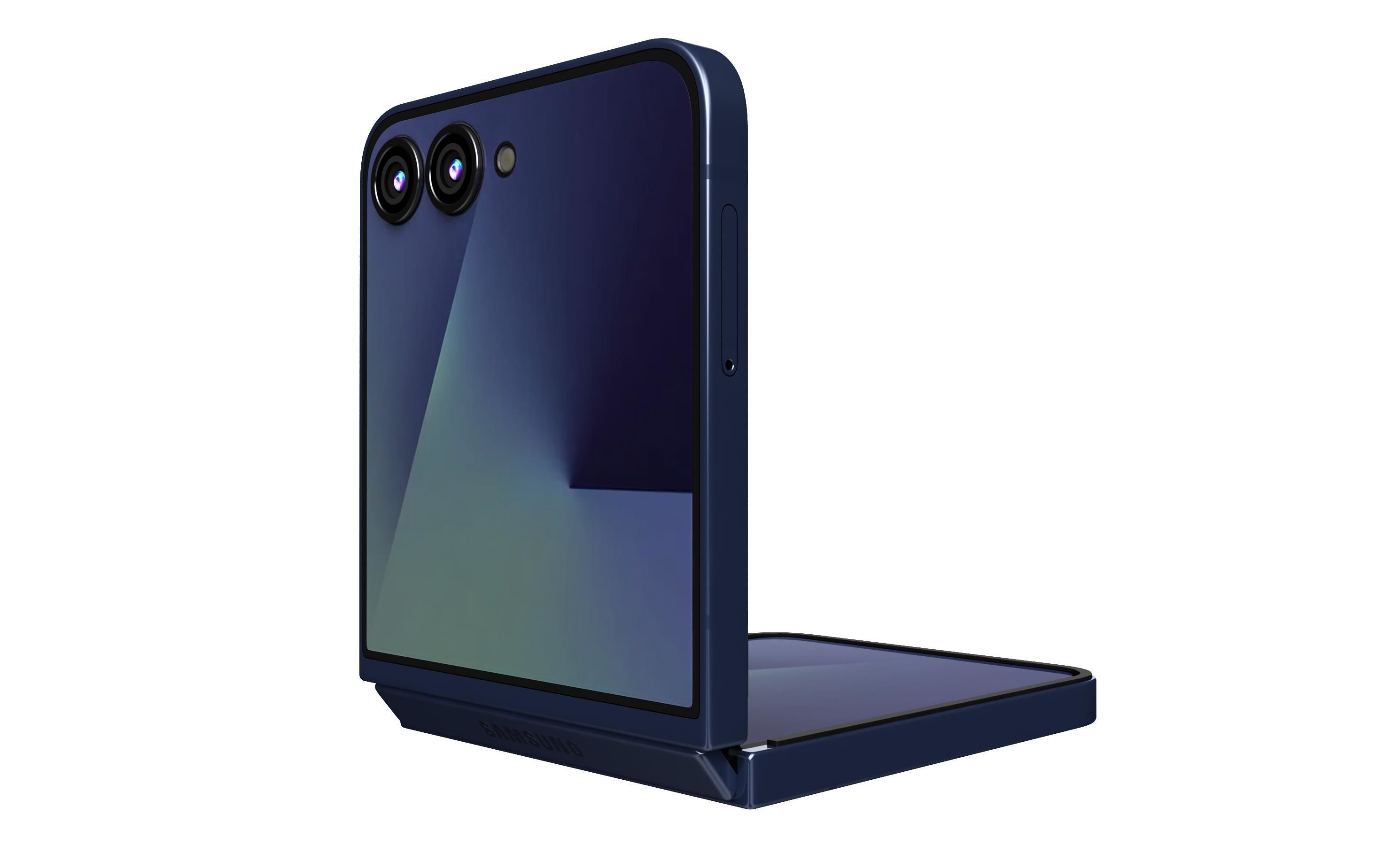 Samsung Galaxy Z Flip7 Blue Shadow 3D model_1