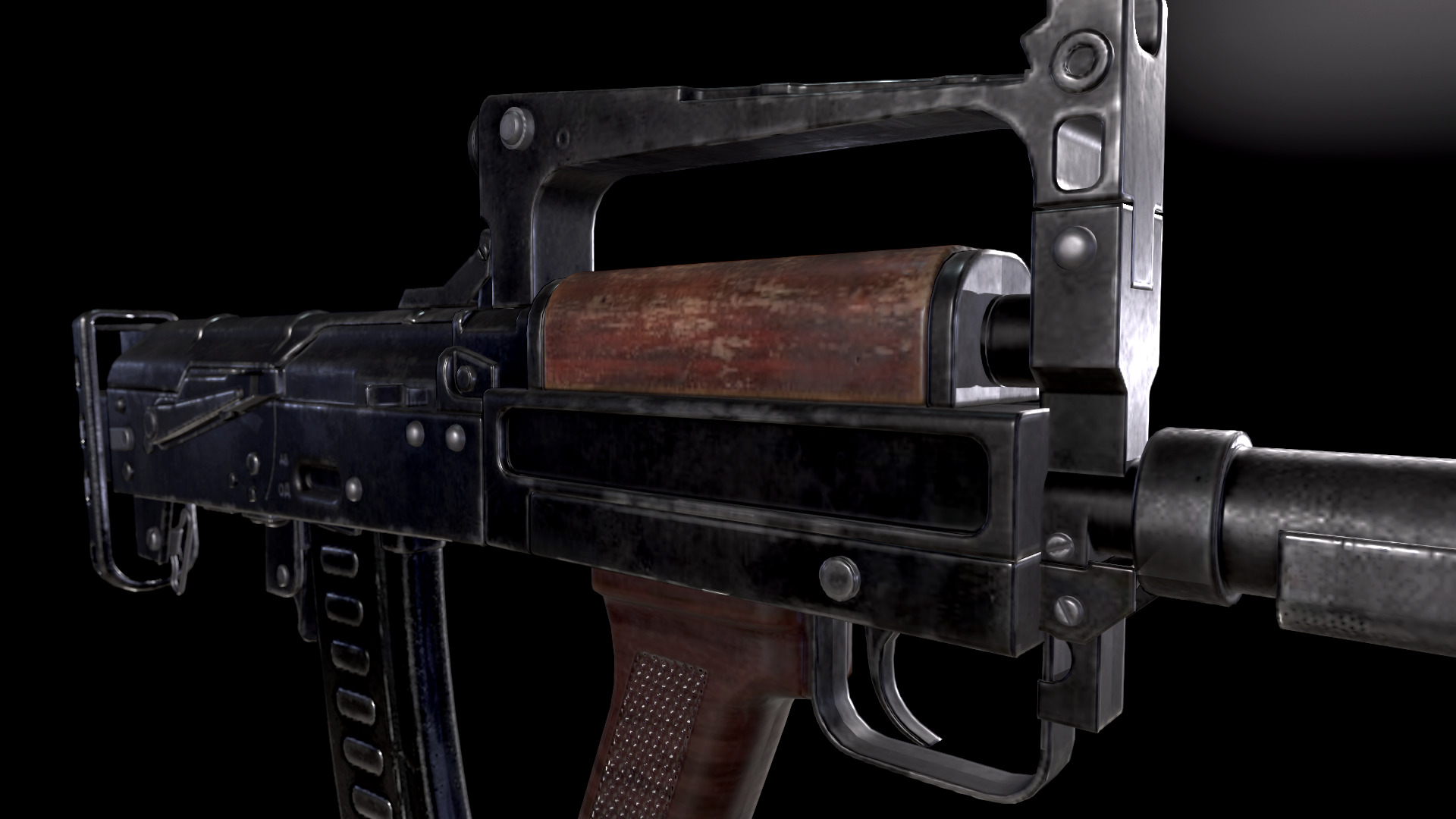 GROZA Rifle Low-poly 3D model_2