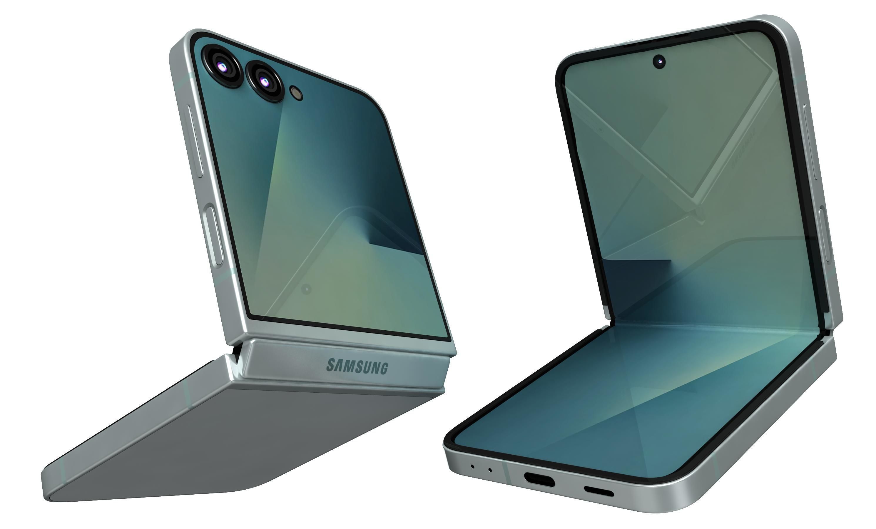 Samsung Galaxy Z Flip7 Mint 3D model_3