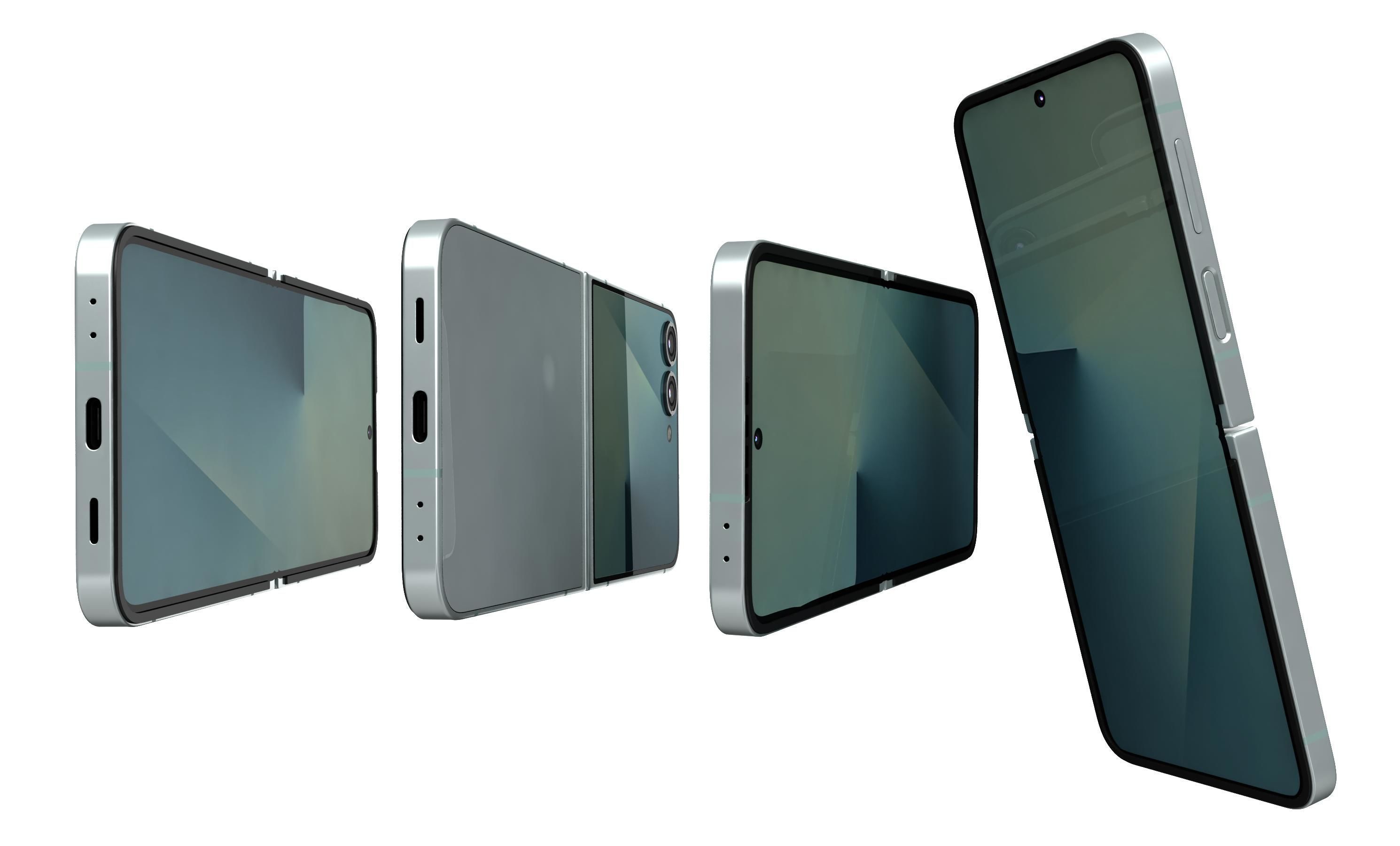 Samsung Galaxy Z Flip7 Mint 3D model_11