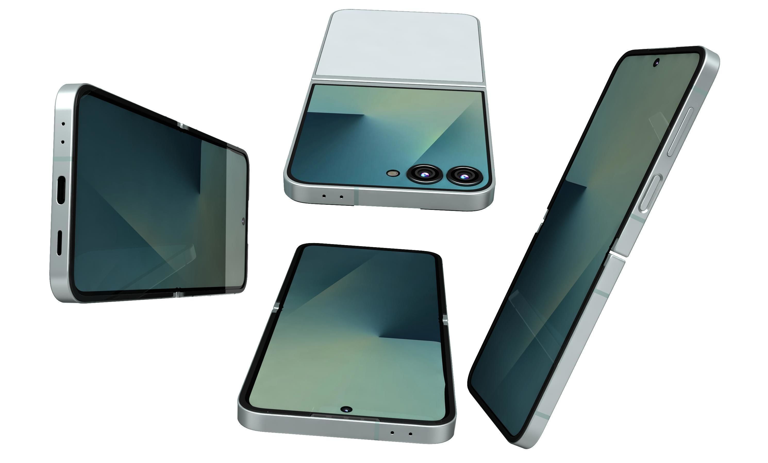 Samsung Galaxy Z Flip7 Mint 3D model_12