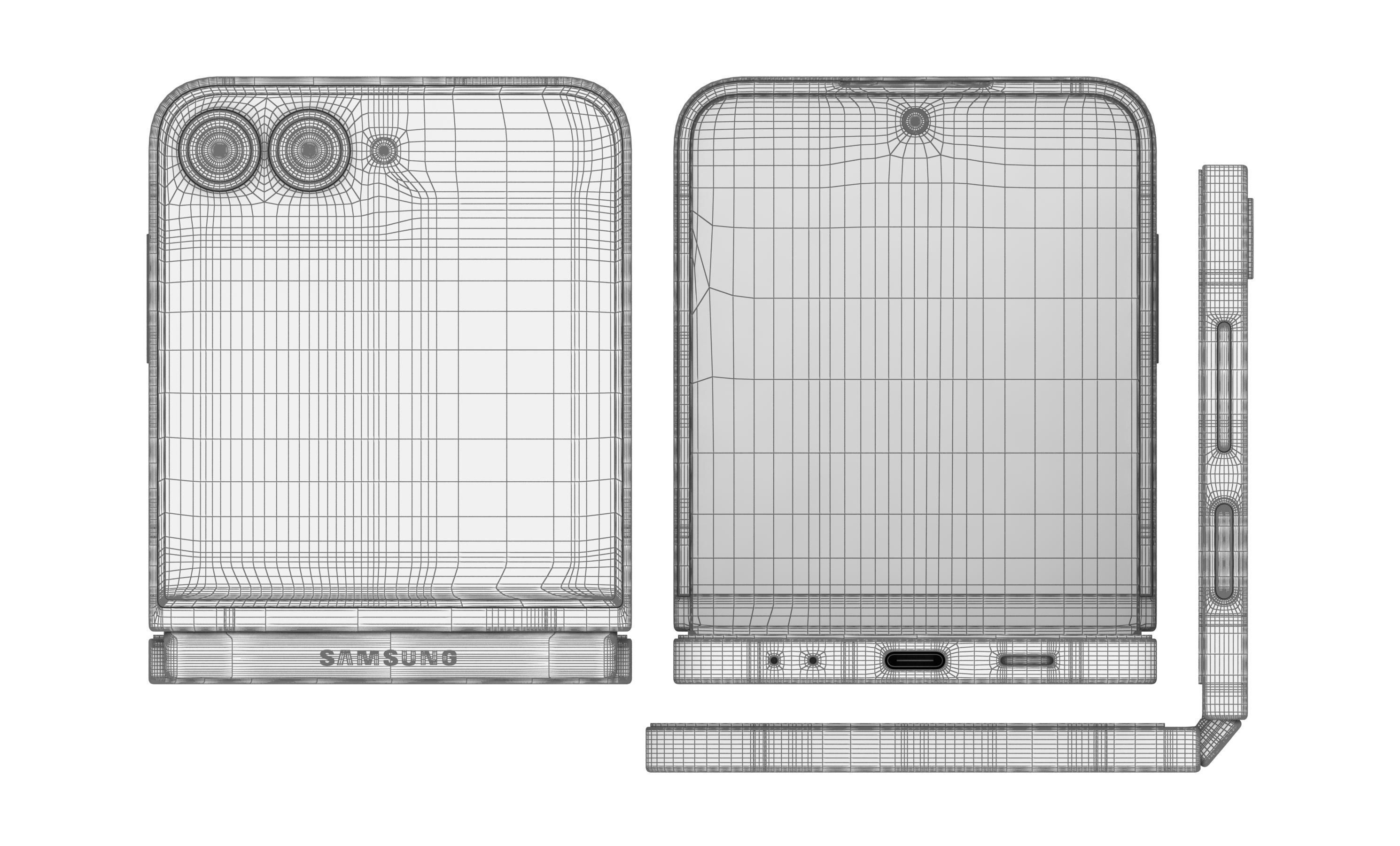 Samsung Galaxy Z Flip7 Mint 3D model_17