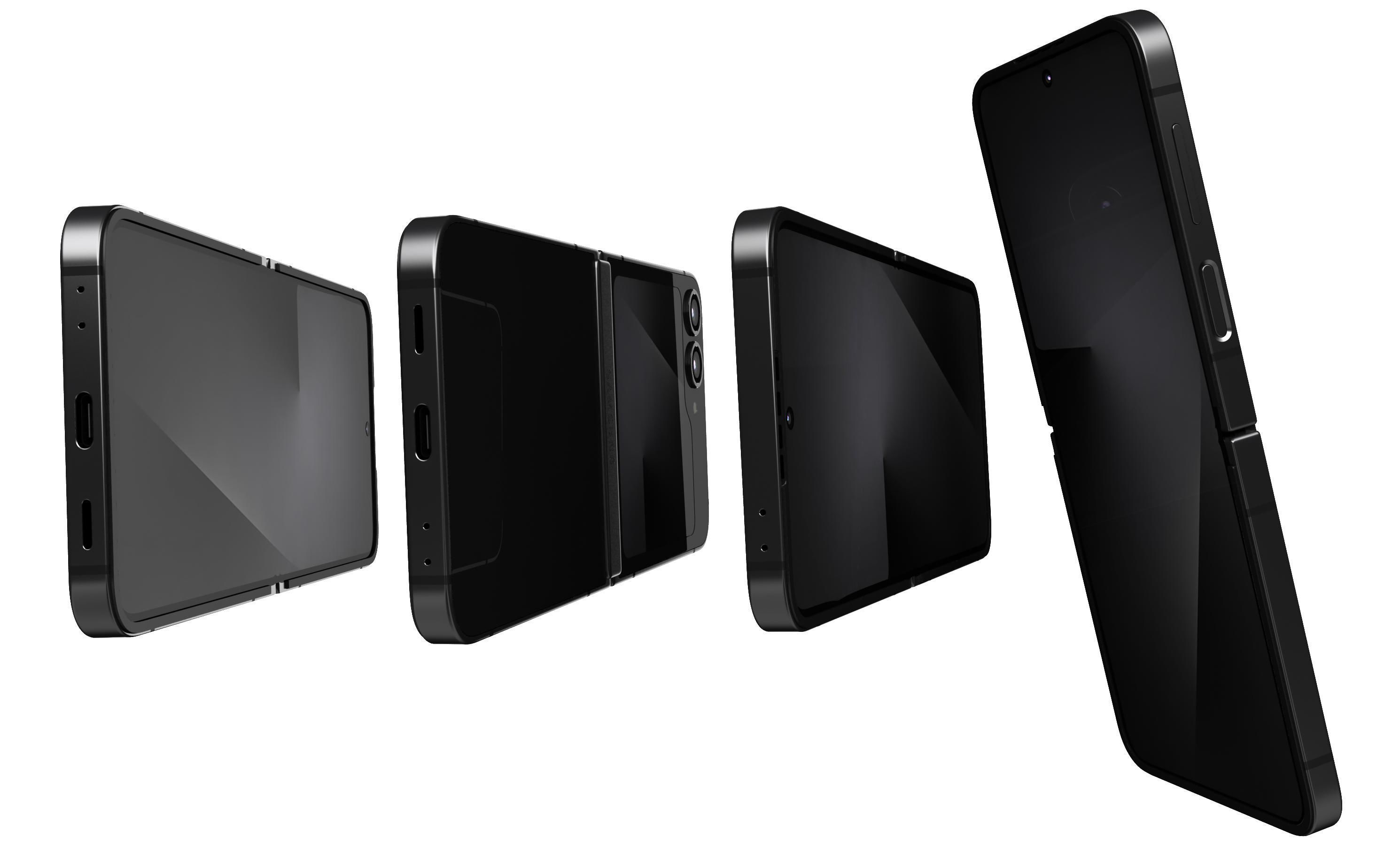 Samsung Galaxy Z Flip7 FE Black 3D model_8