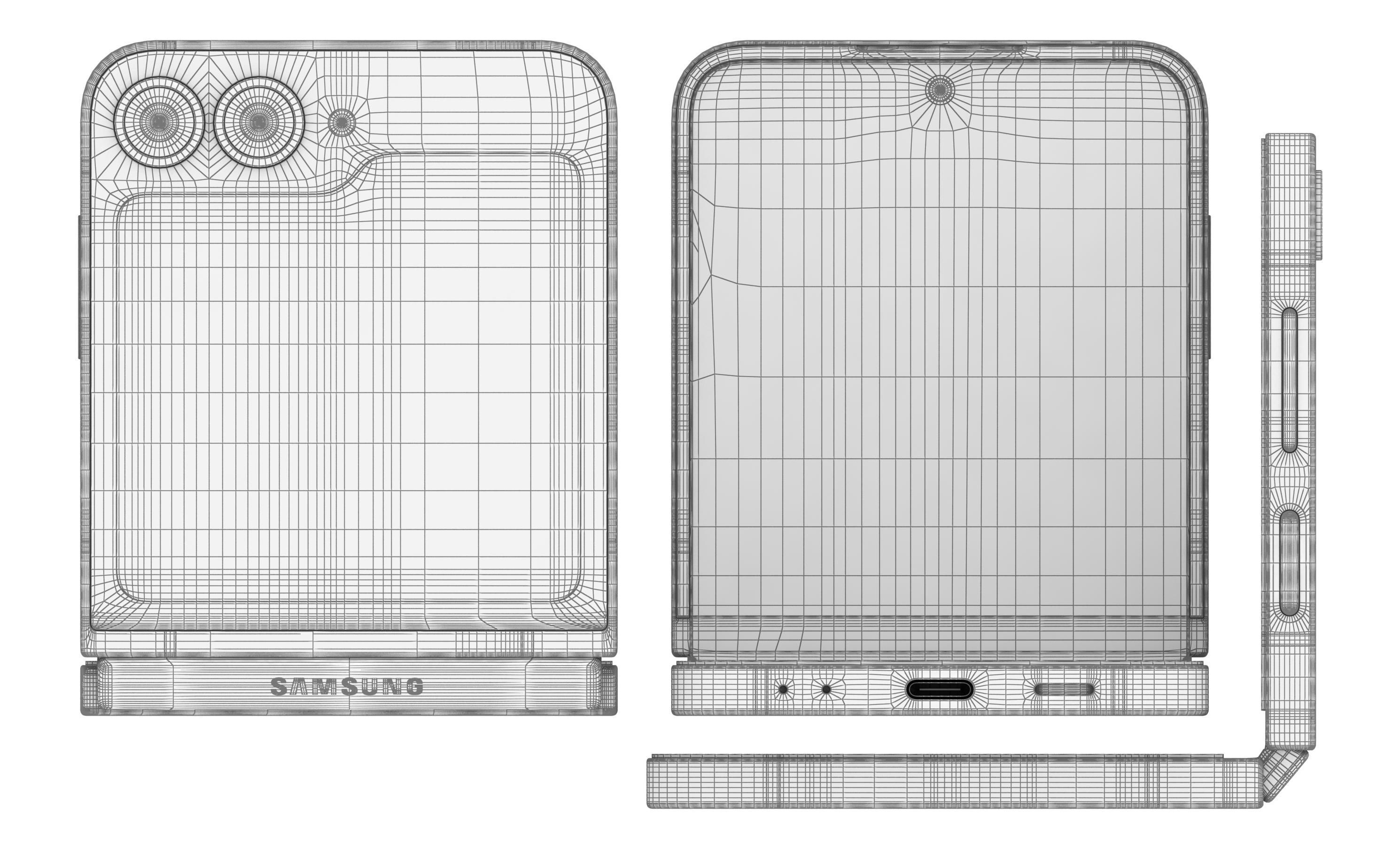 Samsung Galaxy Z Flip7 FE Black 3D model_12