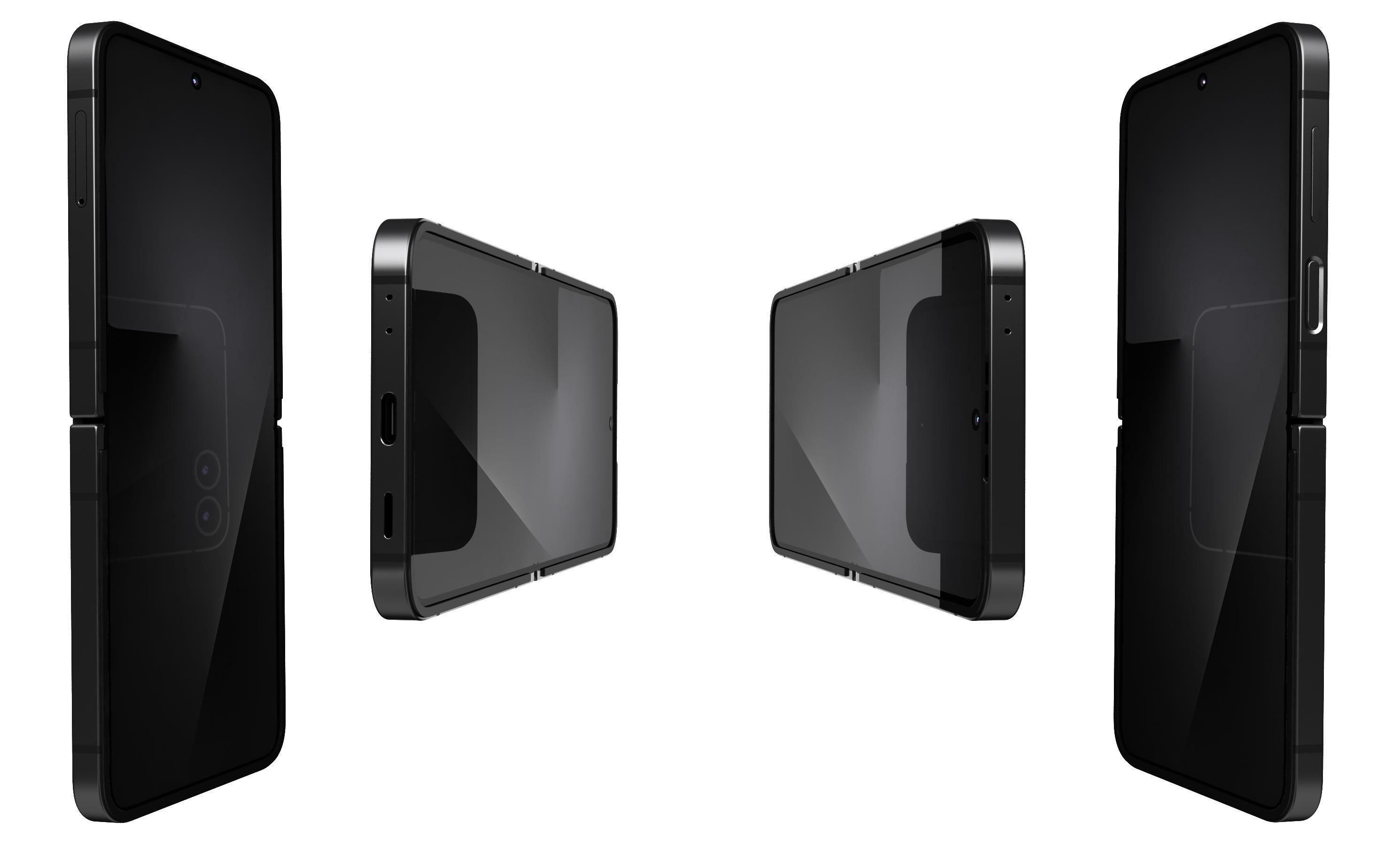 Samsung Galaxy Z Flip7 FE Black 3D model_11