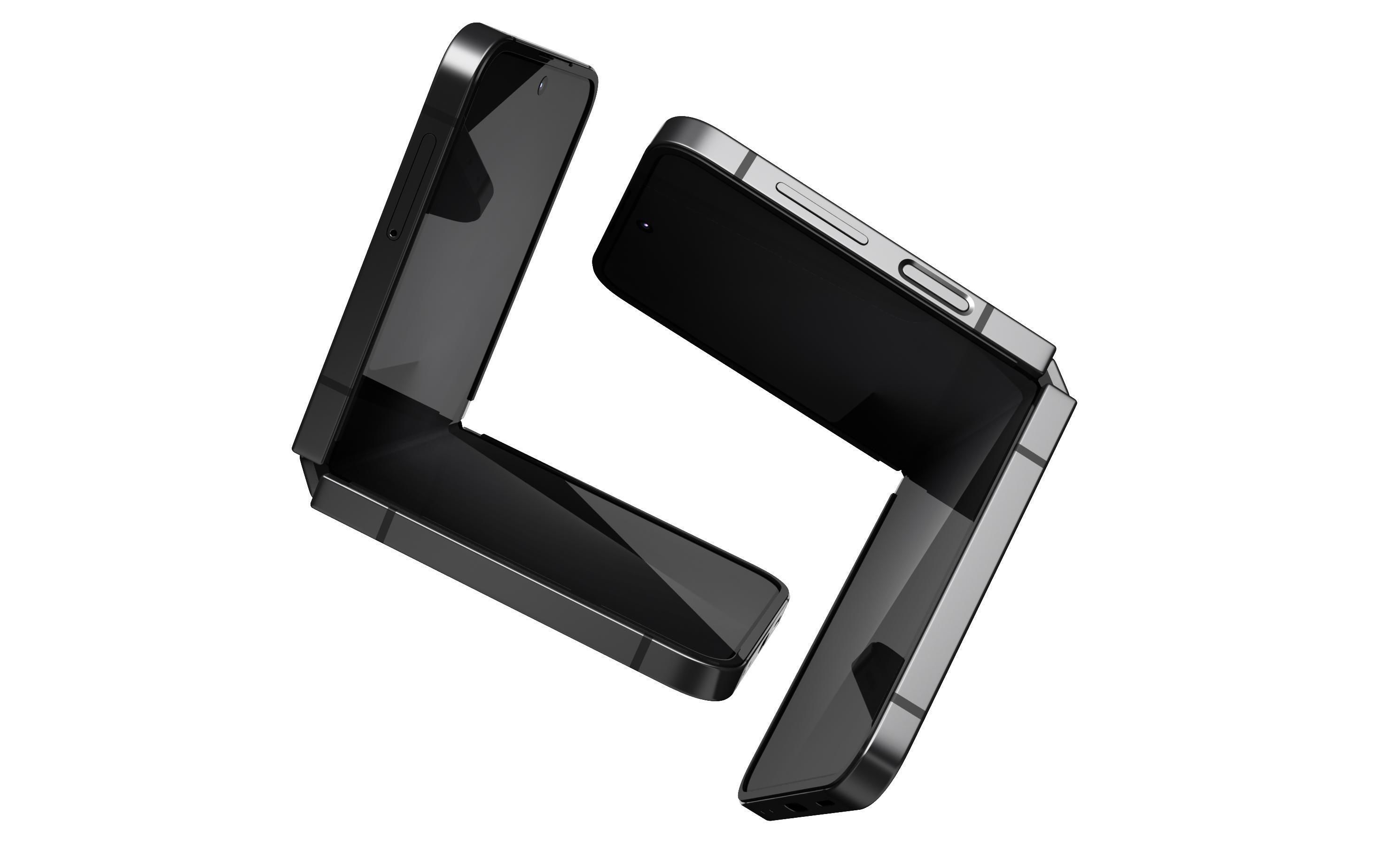 Samsung Galaxy Z Flip7 FE Black 3D model_9