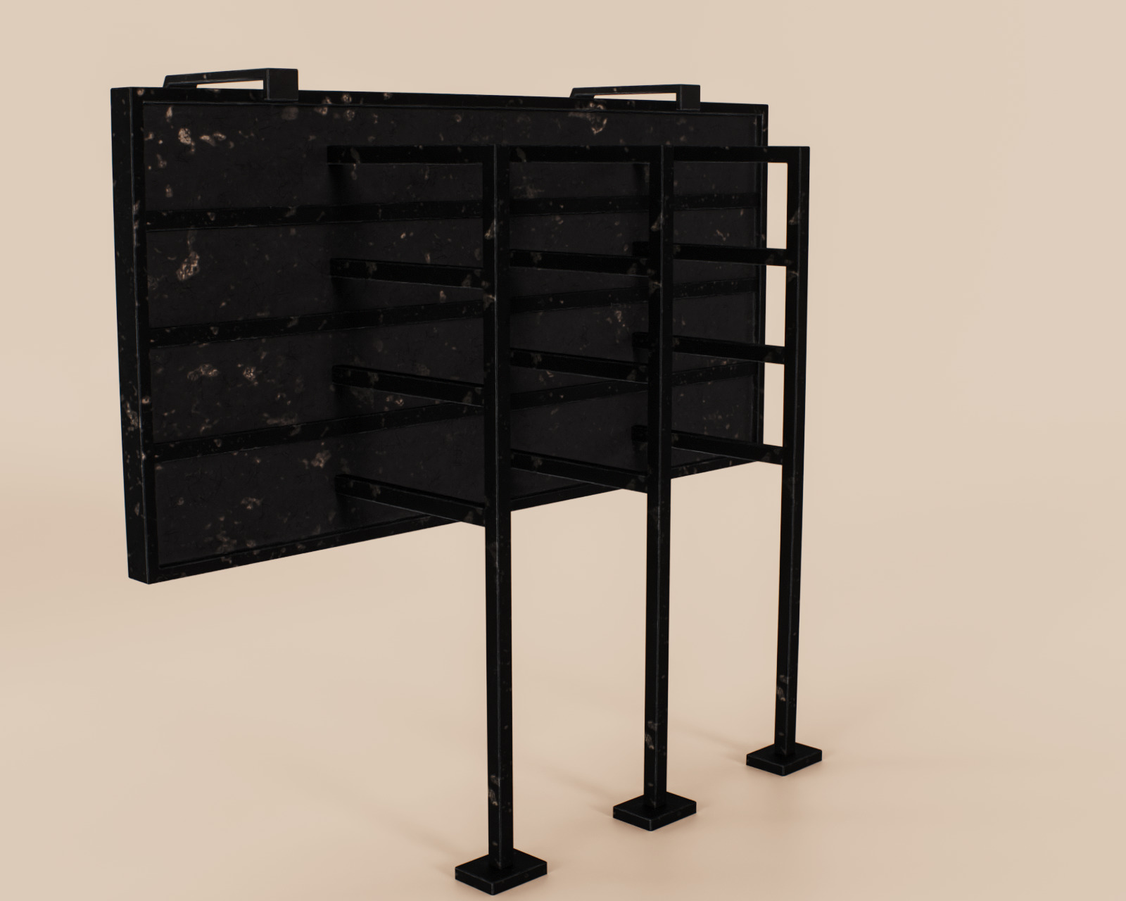 Advertising Billboard Panel Type C Low-poly 3D model_6