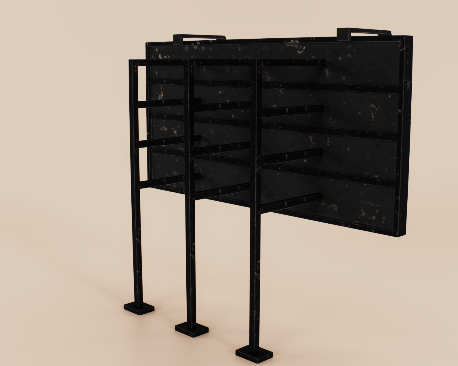 Advertising Billboard Panel Type C Low-poly 3D model_4