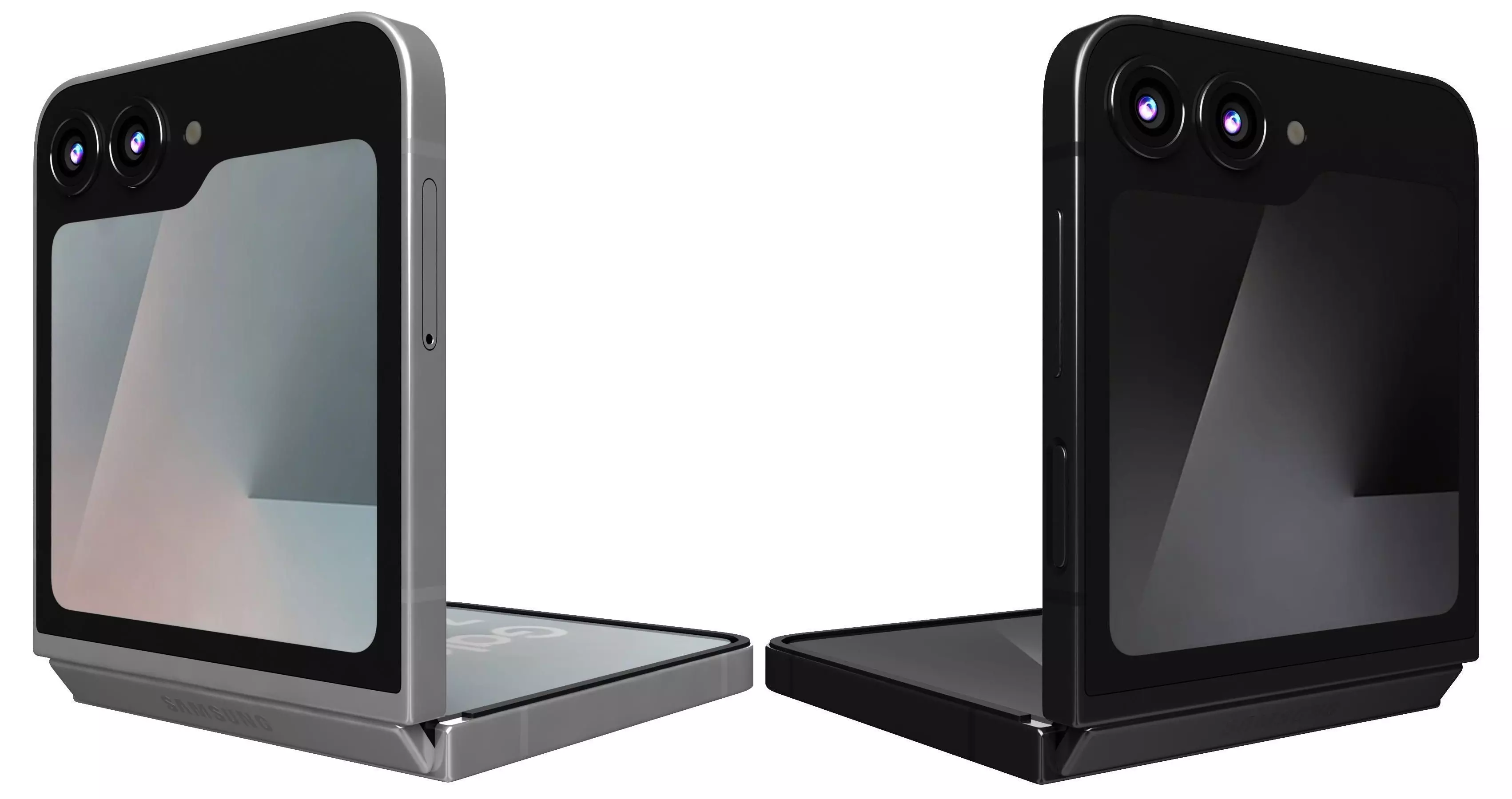 Samsung Galaxy Z Flip7 FE Black And White 3D model_0