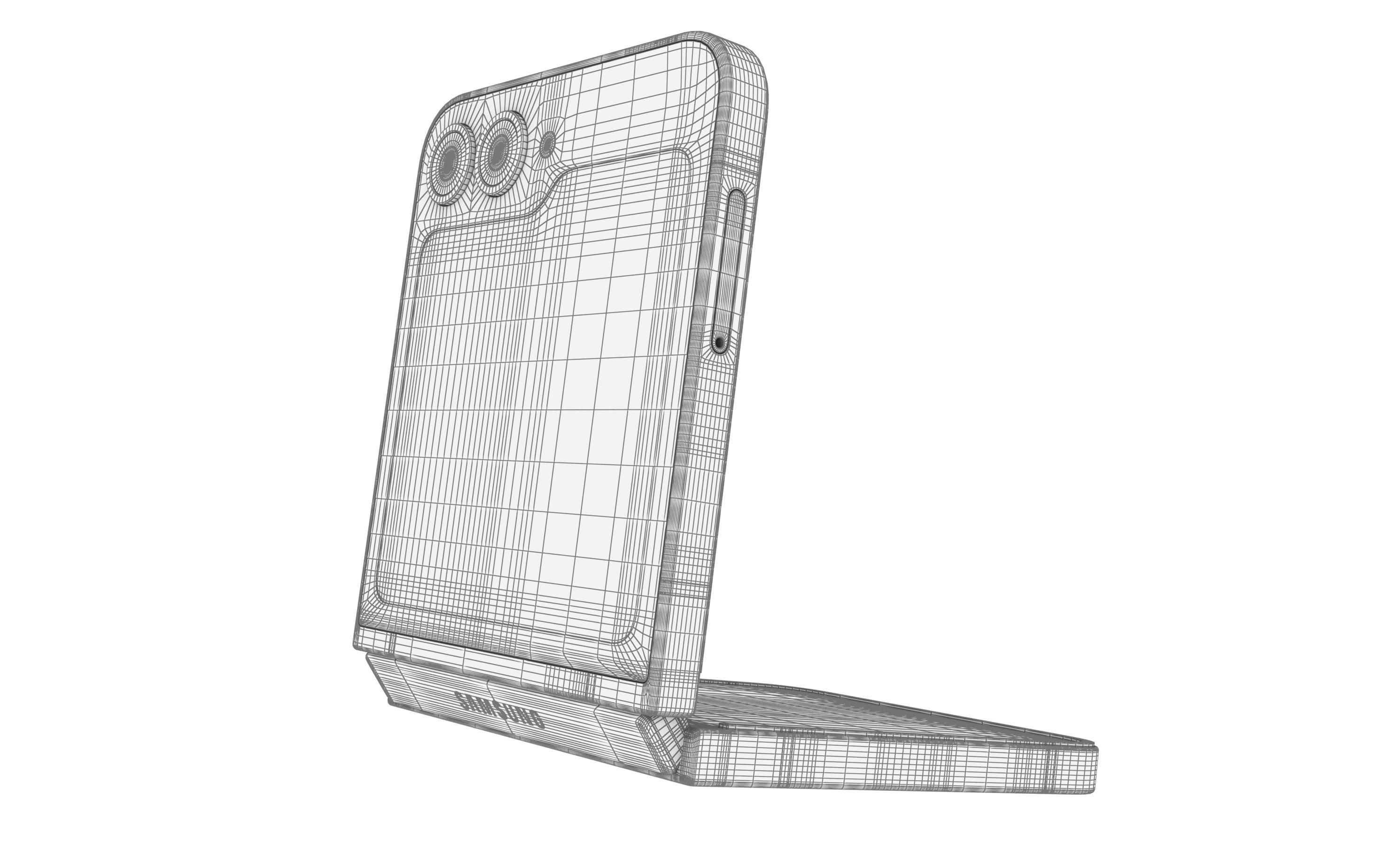 Samsung Galaxy Z Flip7 FE Black And White 3D model_16