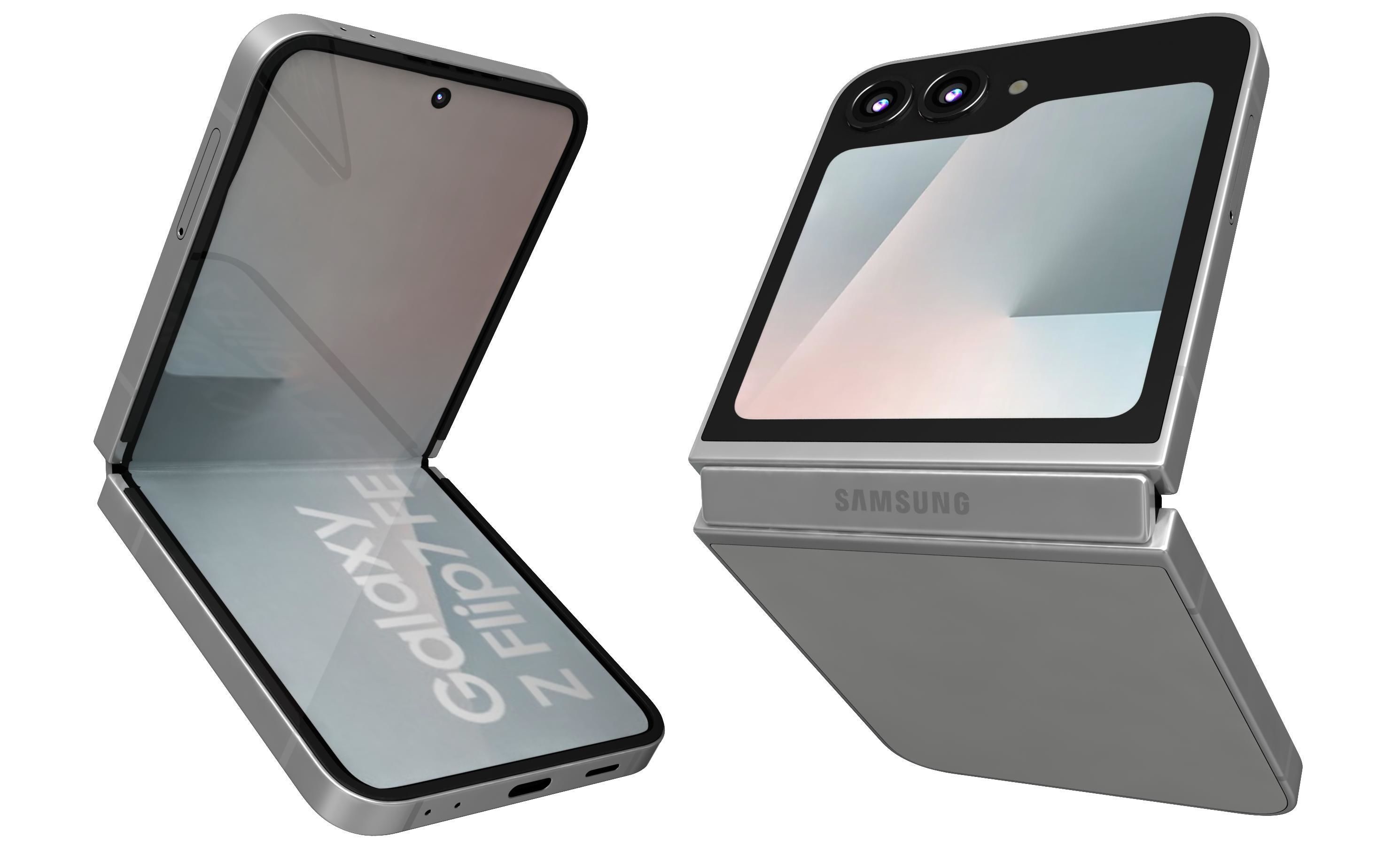 Samsung Galaxy Z Flip7 FE Black And White 3D model_4