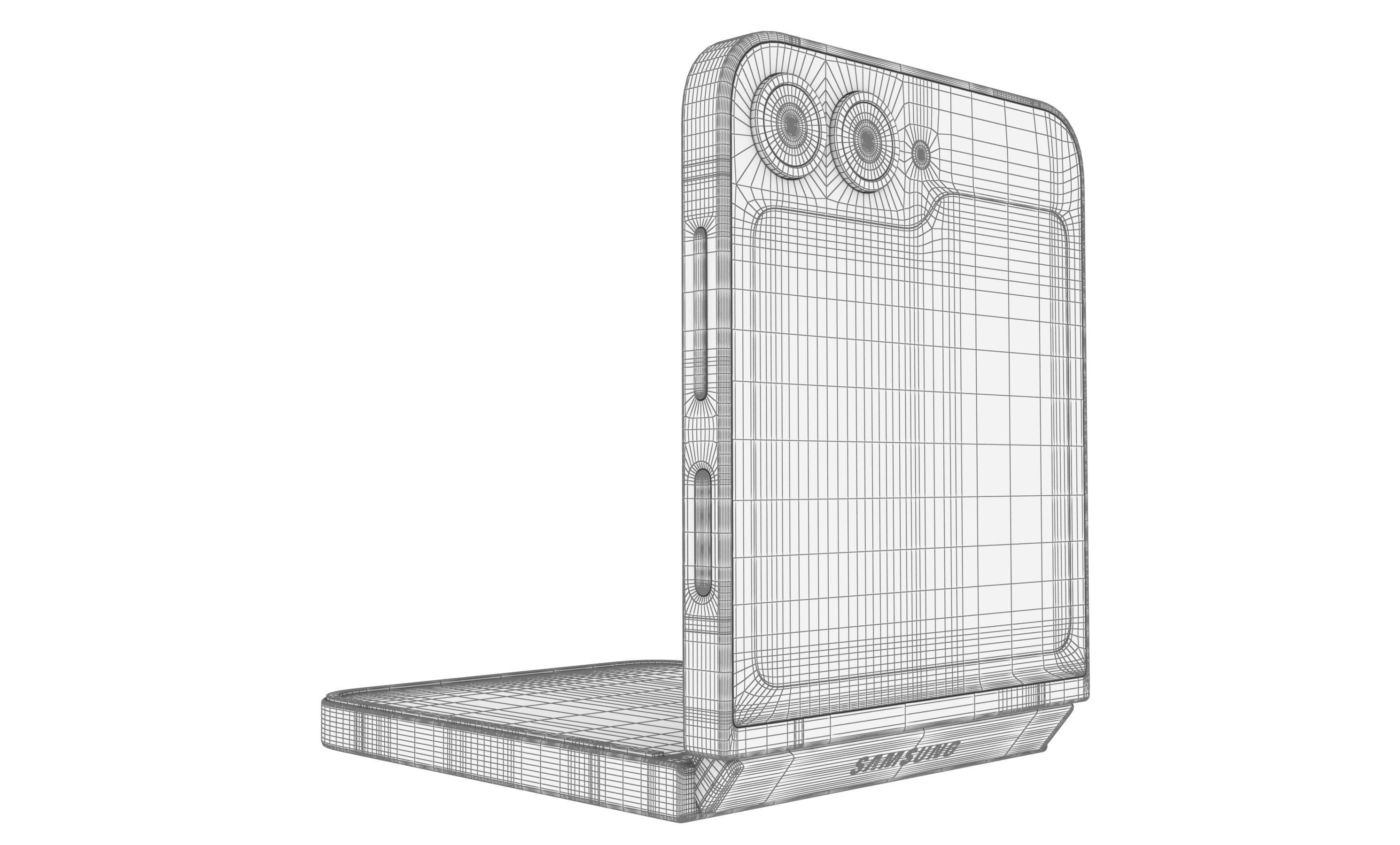 Samsung Galaxy Z Flip7 FE Black And White 3D model_15