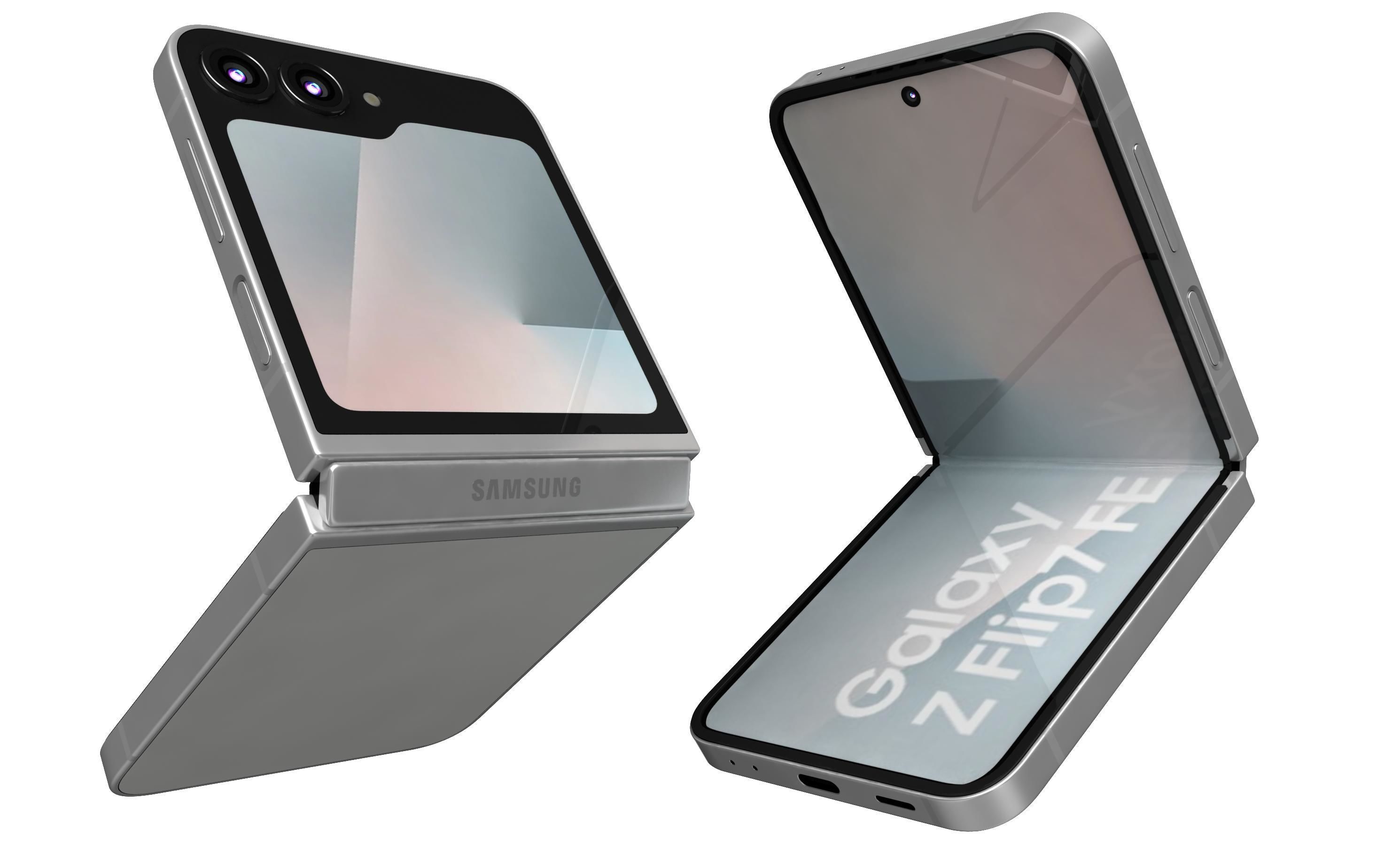 Samsung Galaxy Z Flip7 FE Black And White 3D model_2