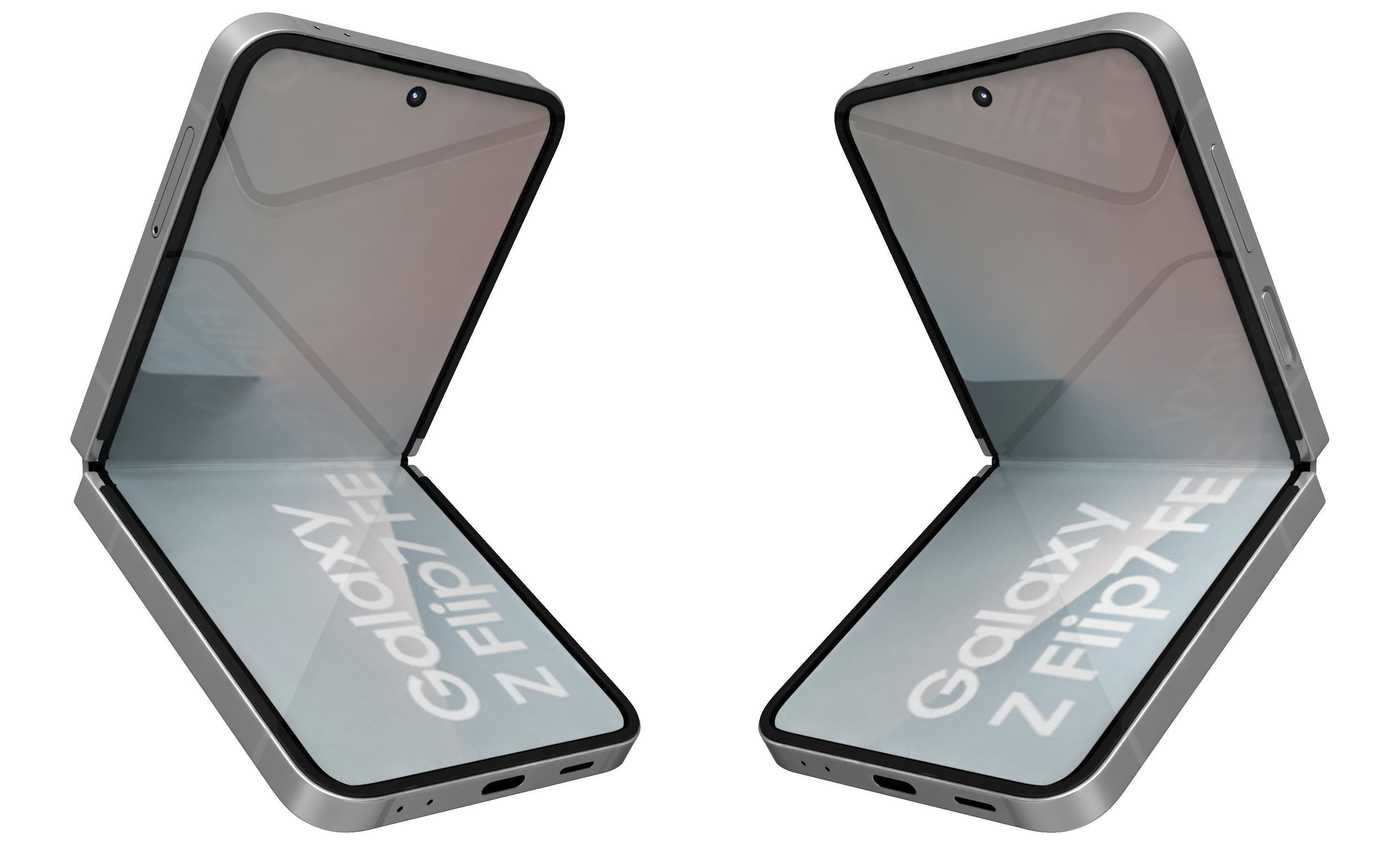 Samsung Galaxy Z Flip7 FE Black And White 3D model_1