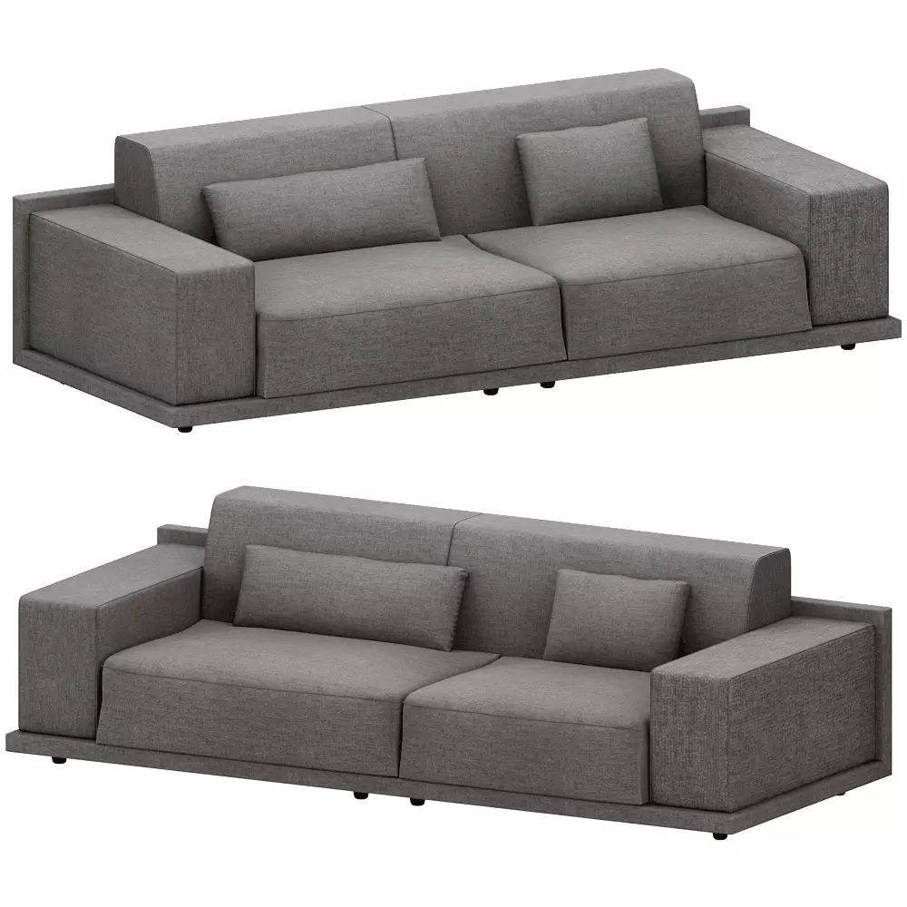 Modern Block Sofa 3D Model 3D model_0