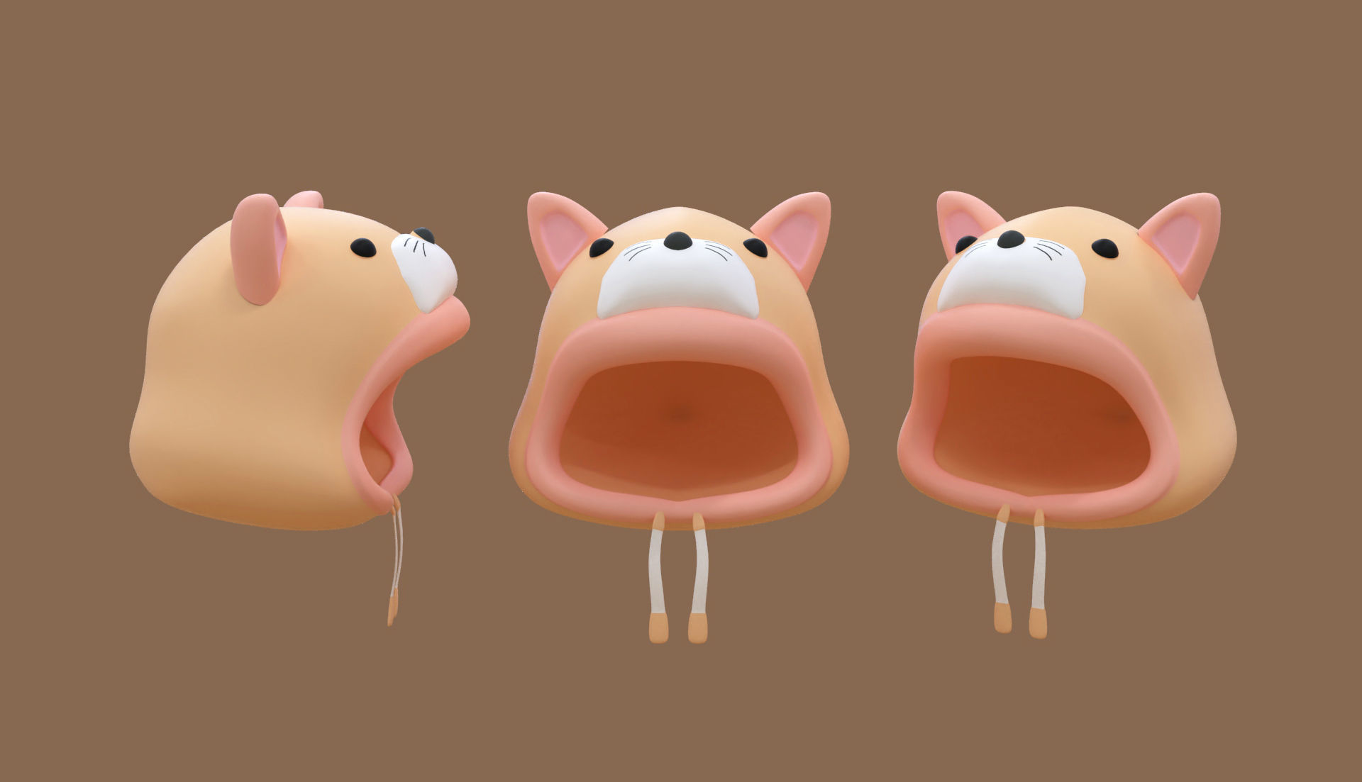 Cat Hat Low-poly 3D model_3