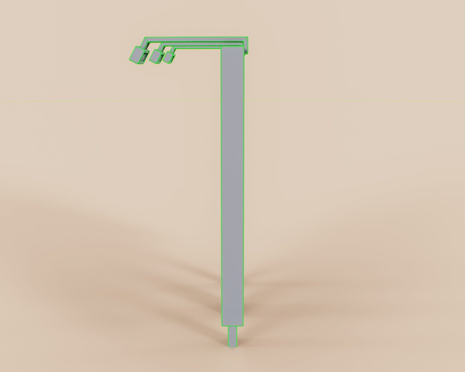 Advertising Billboard Panel Type D Low-poly 3D model_15